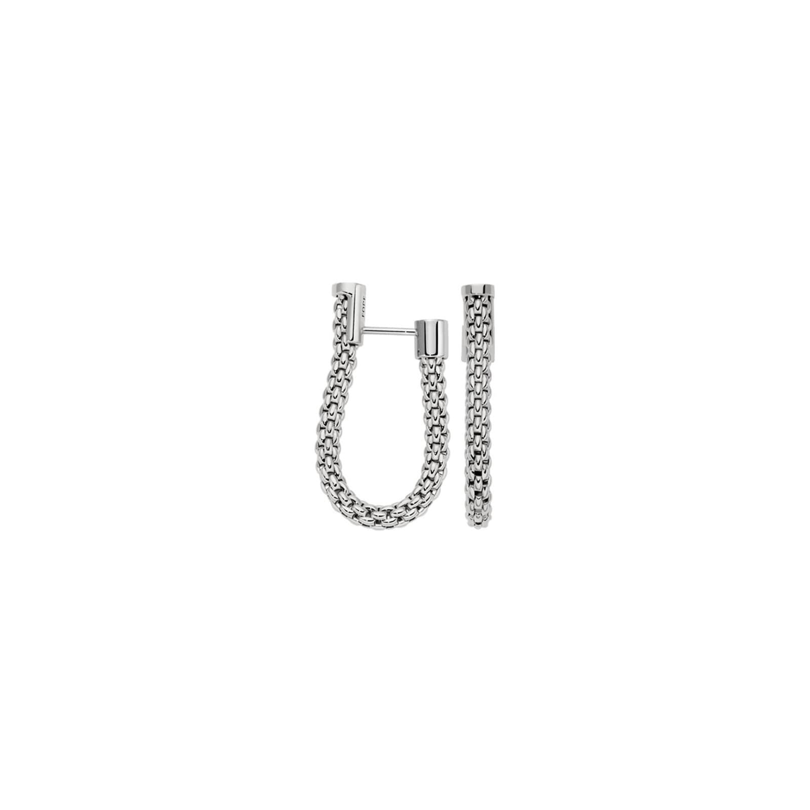 18ct White Gold Prima Hoop Earrings