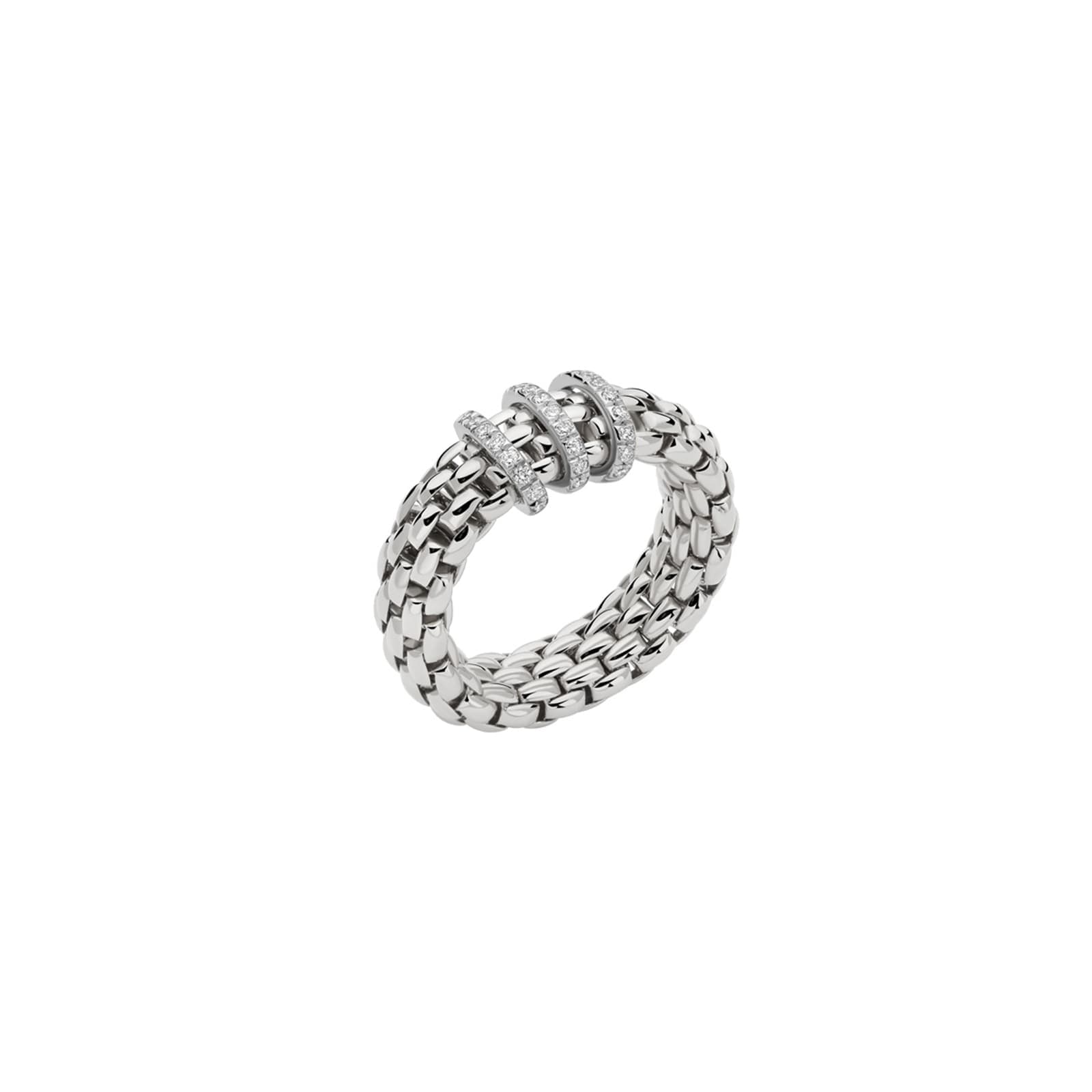 18ct White Gold Vendome Flex'it 0.23ct Diamond Ring - Ring Size Medium