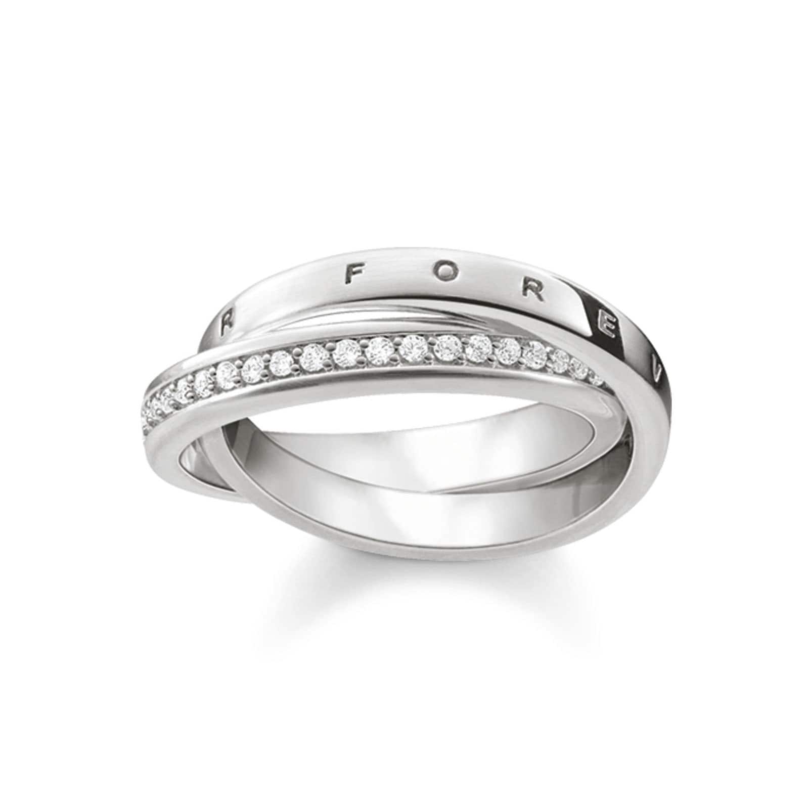 Together Forever Sterling Silver Cubic Zirconia Ring