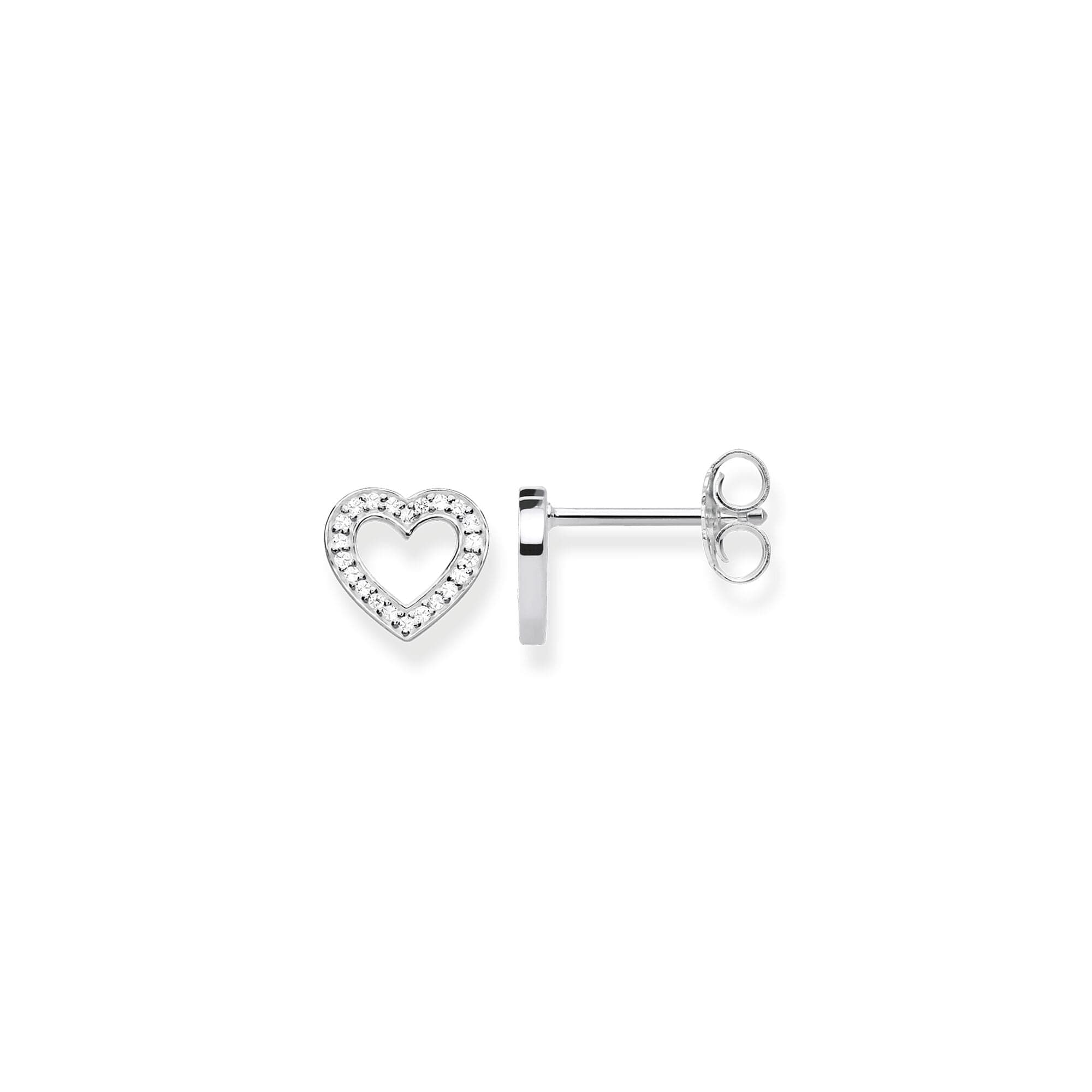 Sterling Silver Heart Stud Earrings