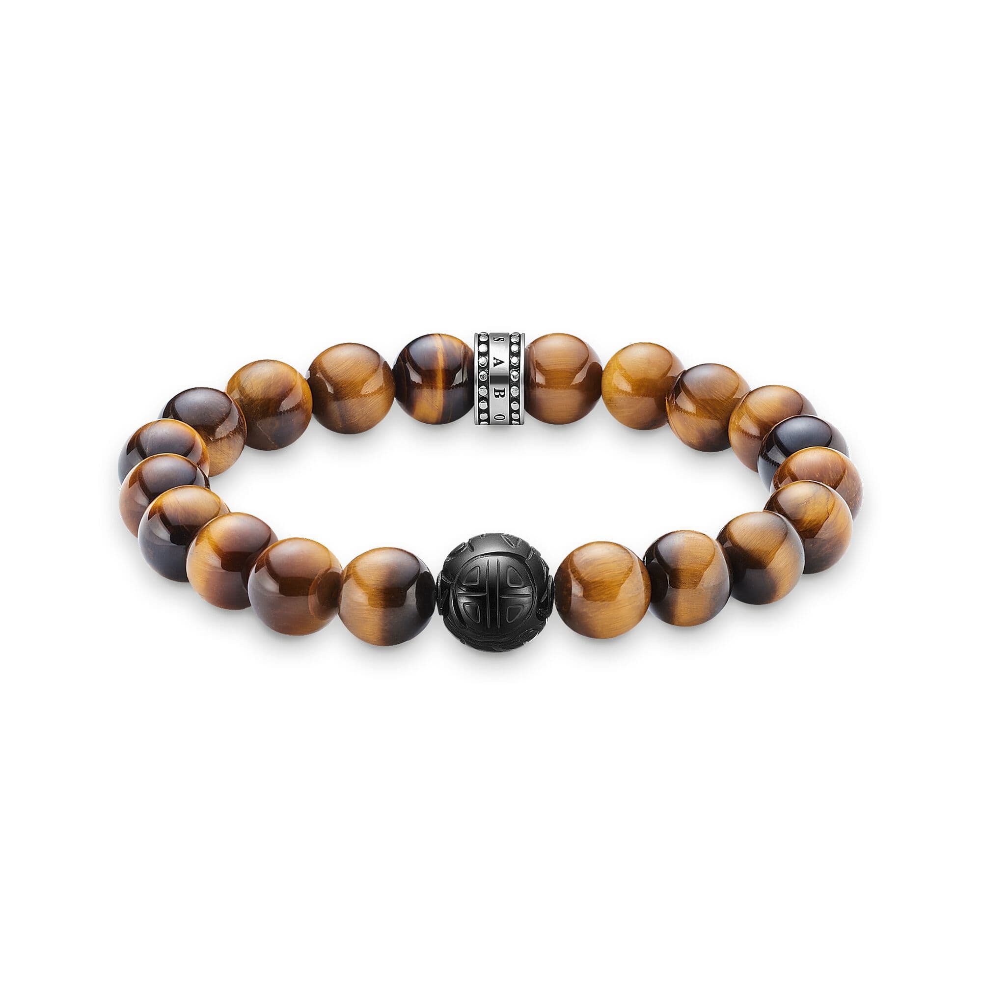 Mens Brown Bead Bracelet