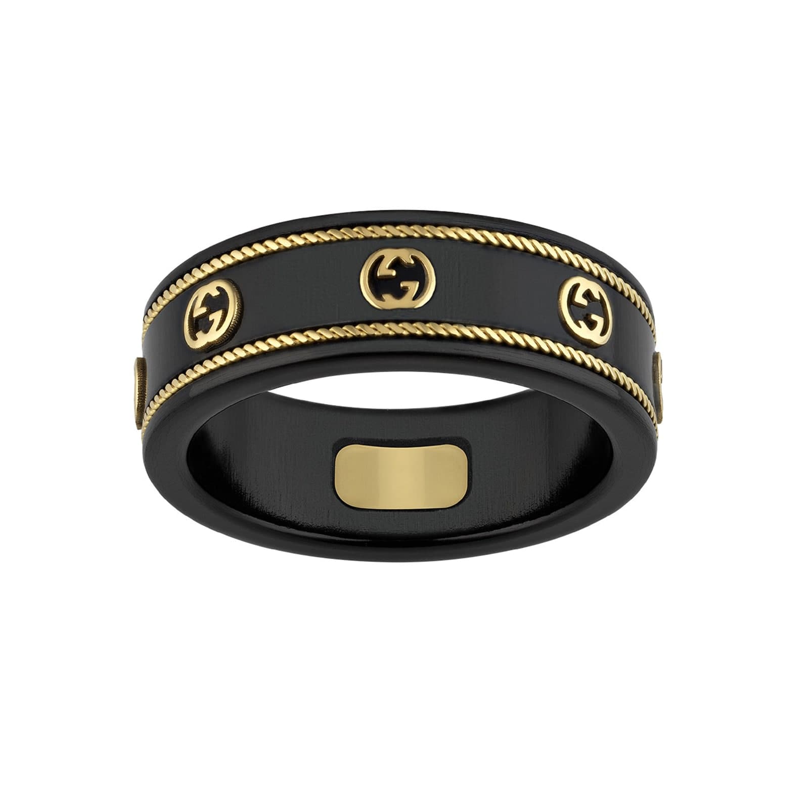 Icon 18ct Yellow Gold Interlocking G Ring