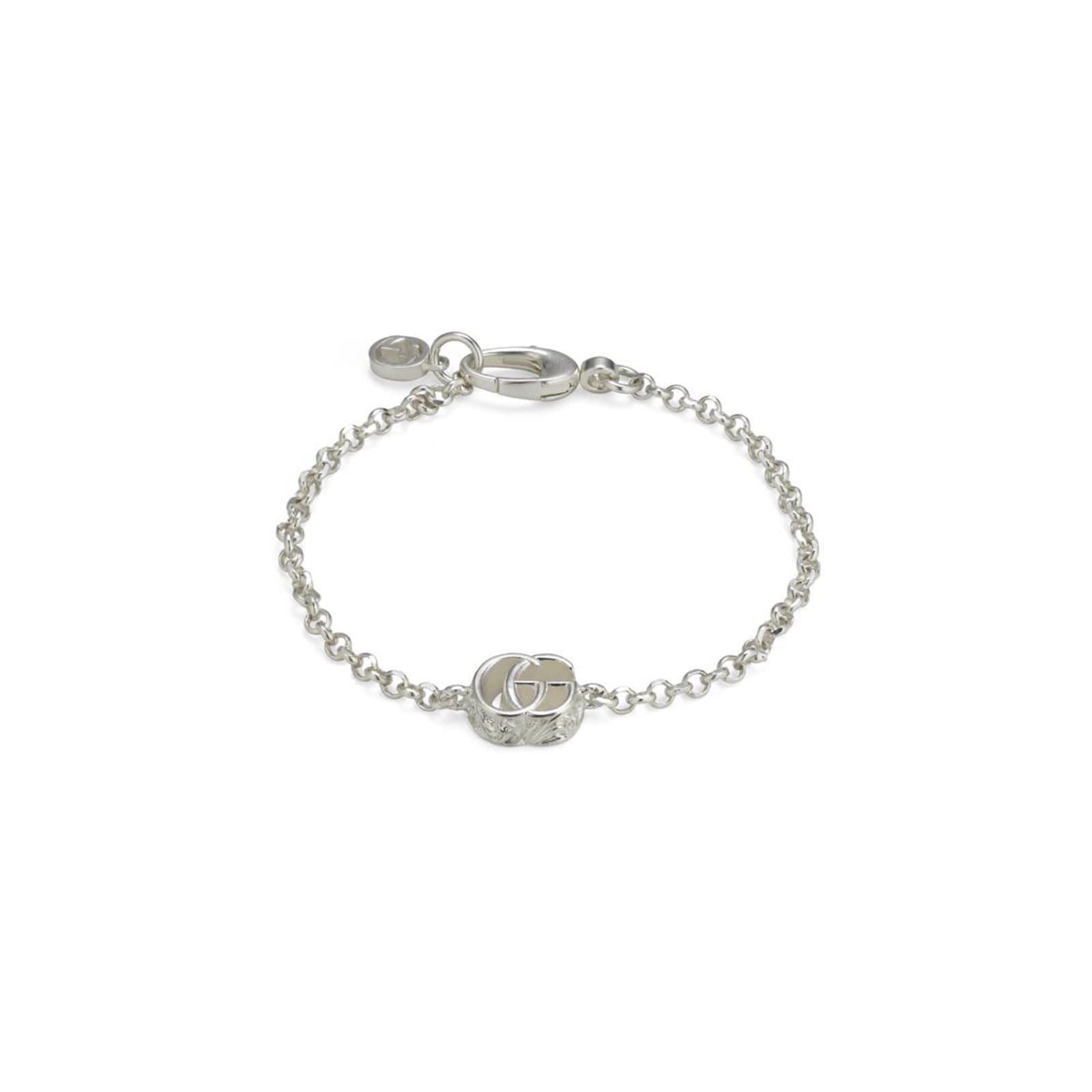 Sterling Silver GG Marmont Logo Bracelet - 16cm