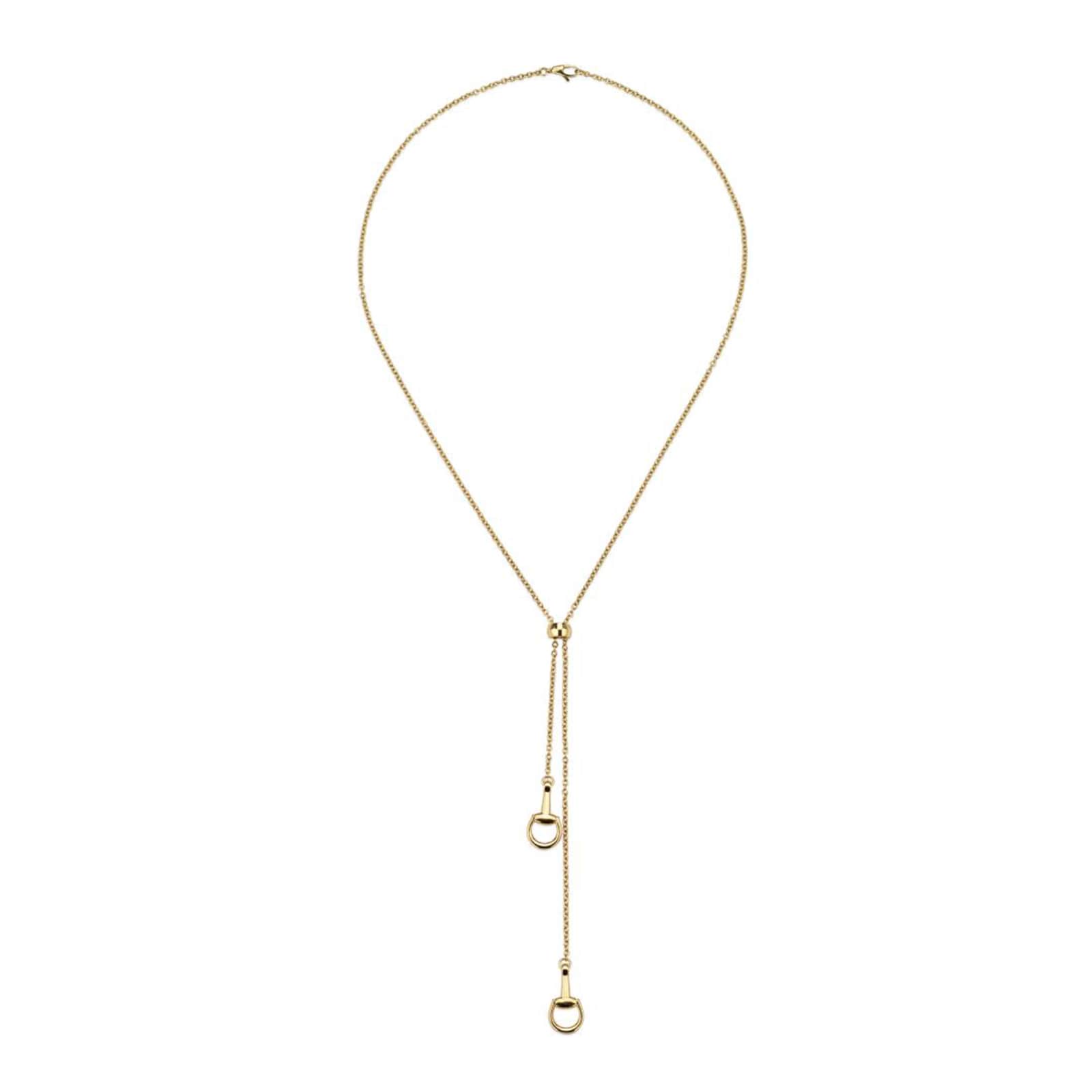 Horsebit 18ct Yellow Gold Lariat Necklace