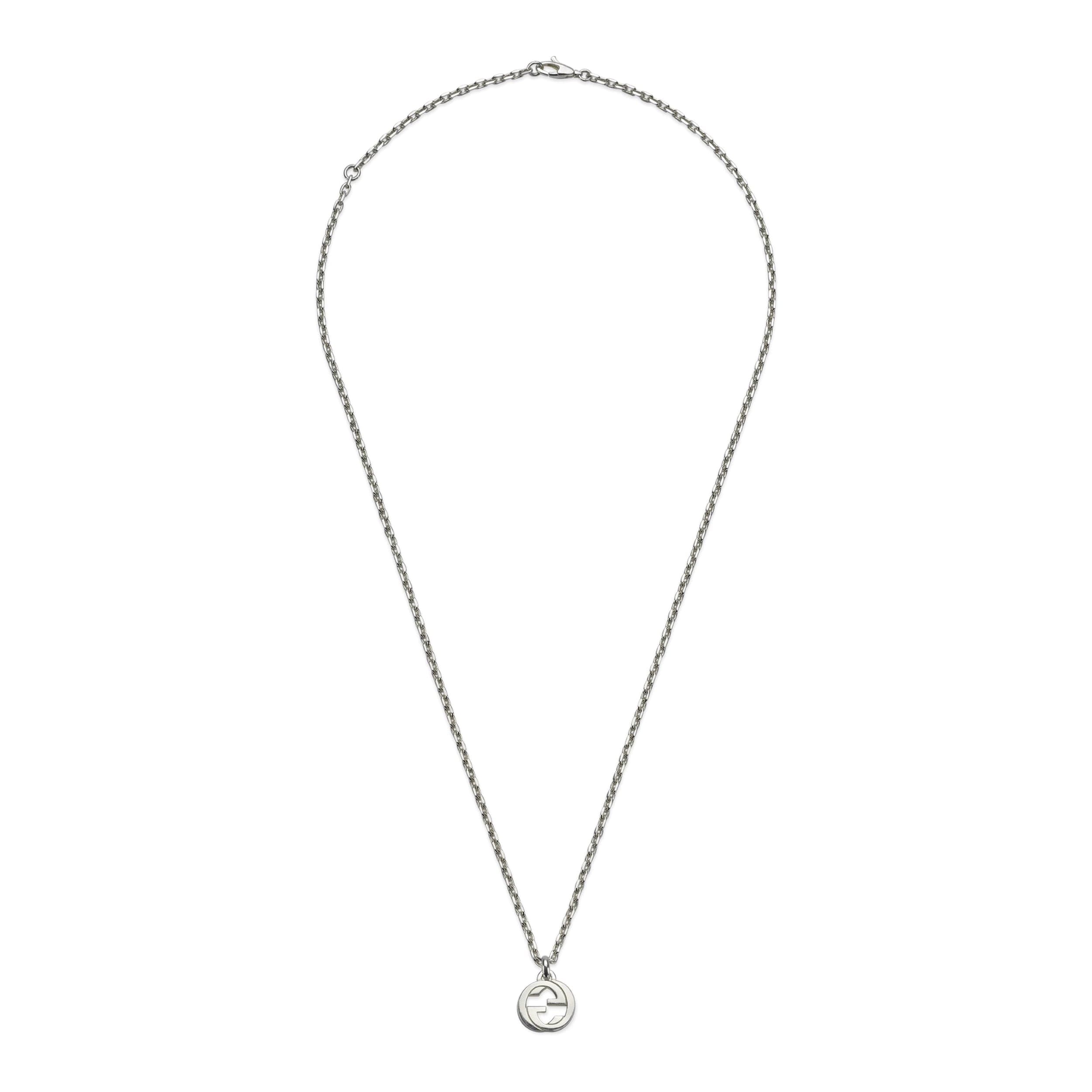 Gucci Interlocking Sterling Silver Necklace