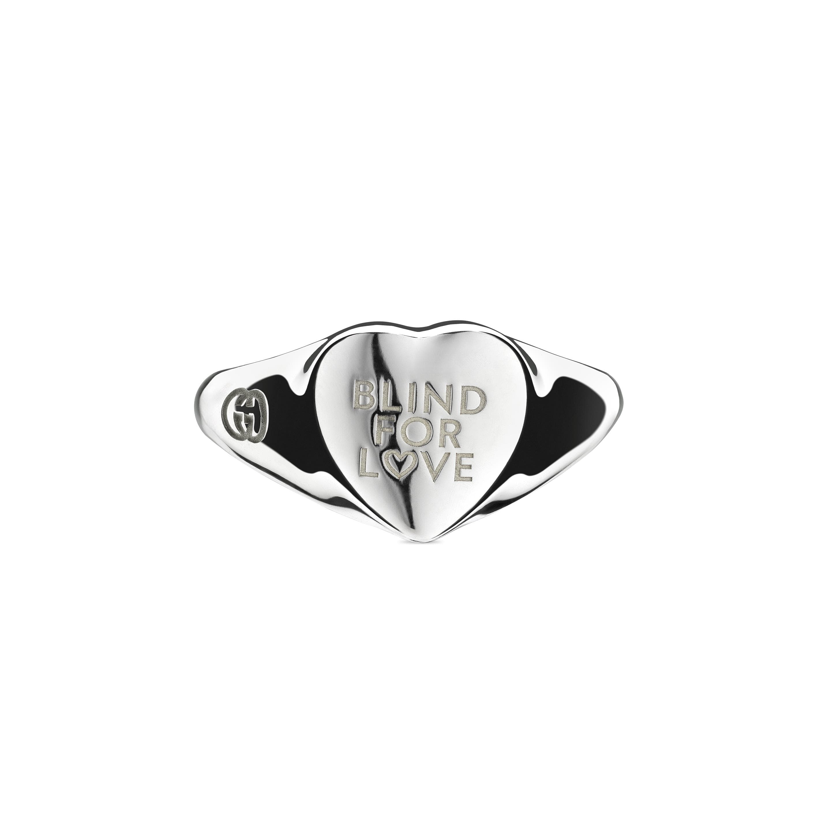 Blind For Love Sterling Silver Heart Ring