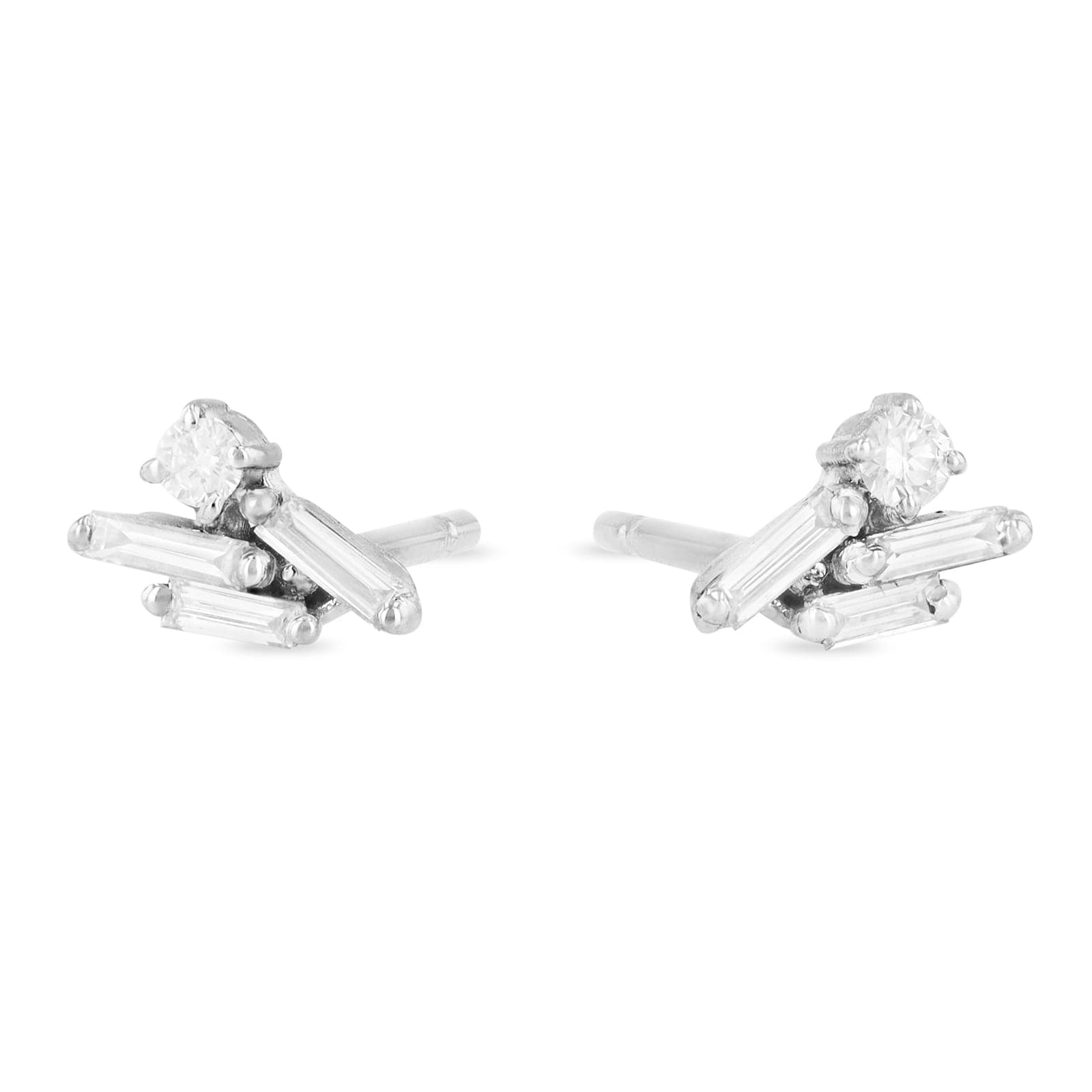 18ct White Gold Eva 0.13cttw Diamond Stud Earrings