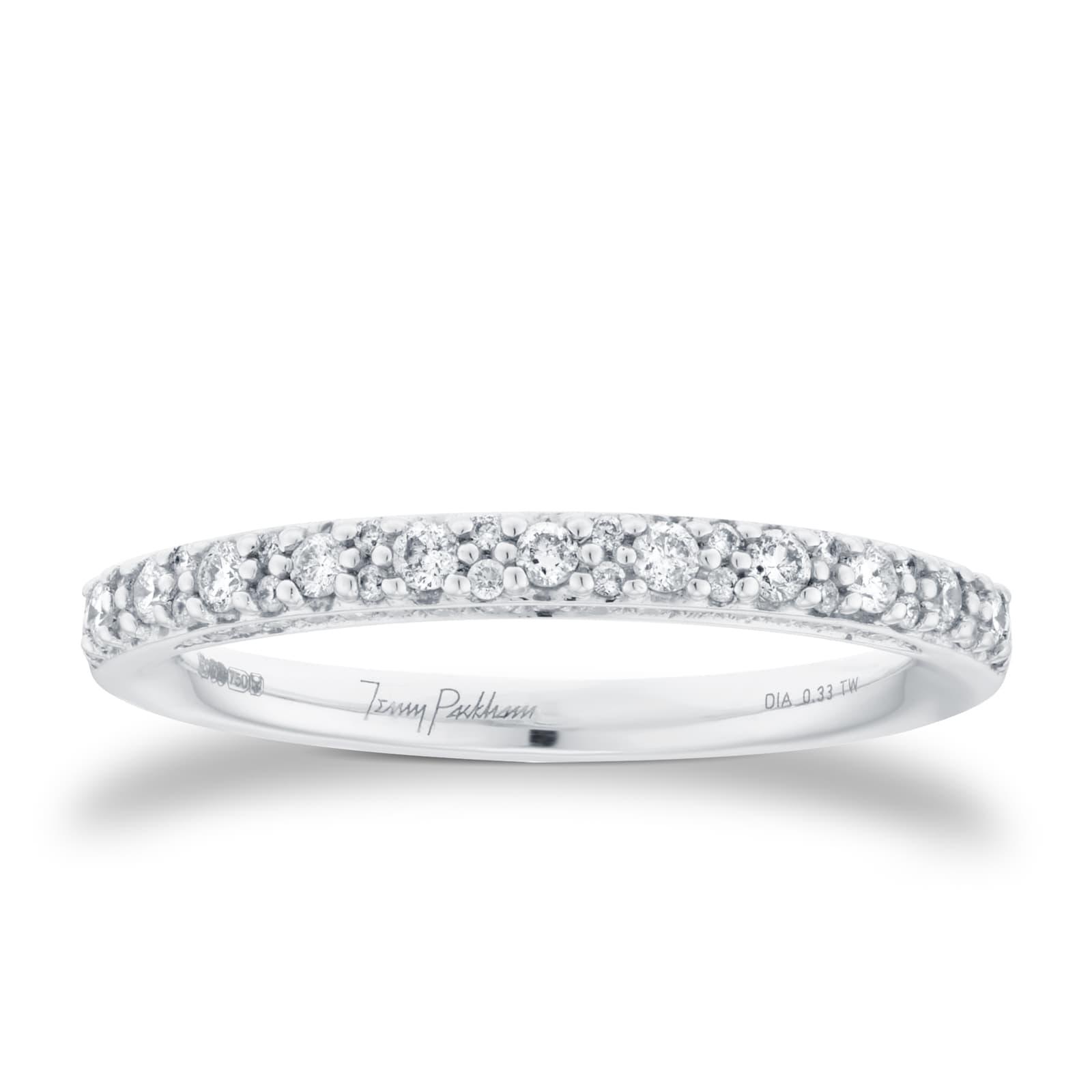 18ct White Gold 0.33cttw Round Brilliant Cut Diamond Band