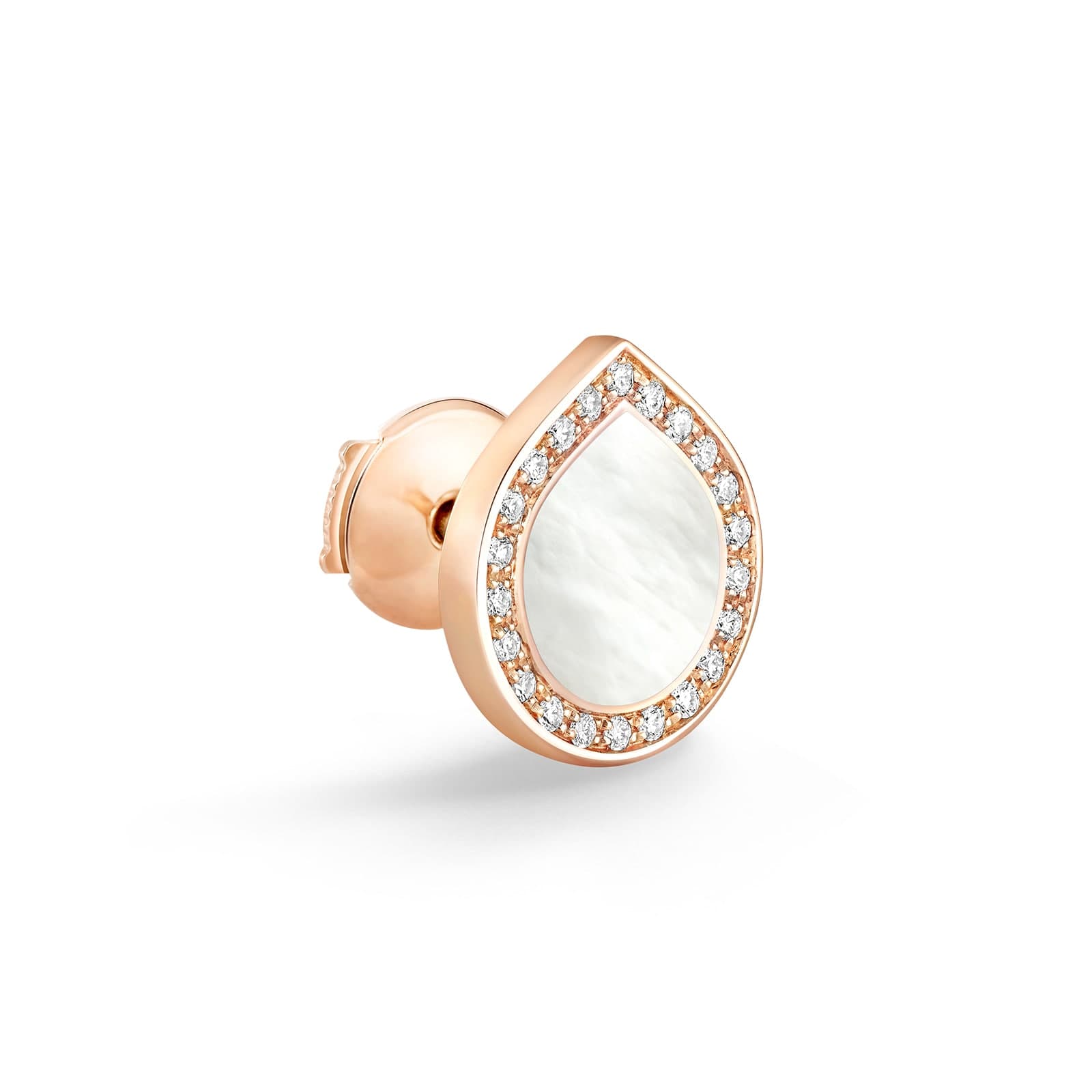 Antifer 18ct Rose Gold Mother of Pearl & 0.08ct Diamond Earring