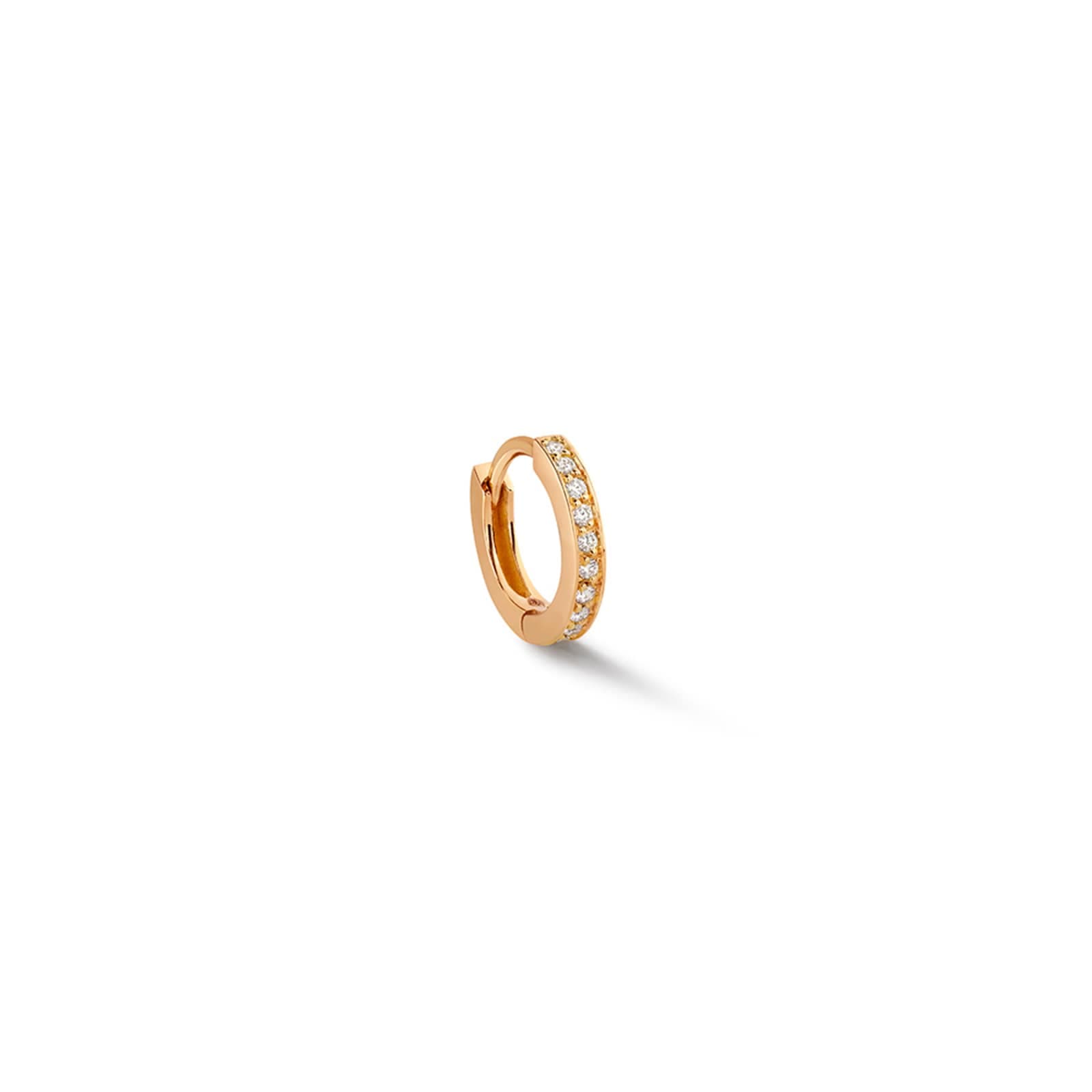 Berbere 18ct Rose Gold 0.03ct Diamond Hoop Earring