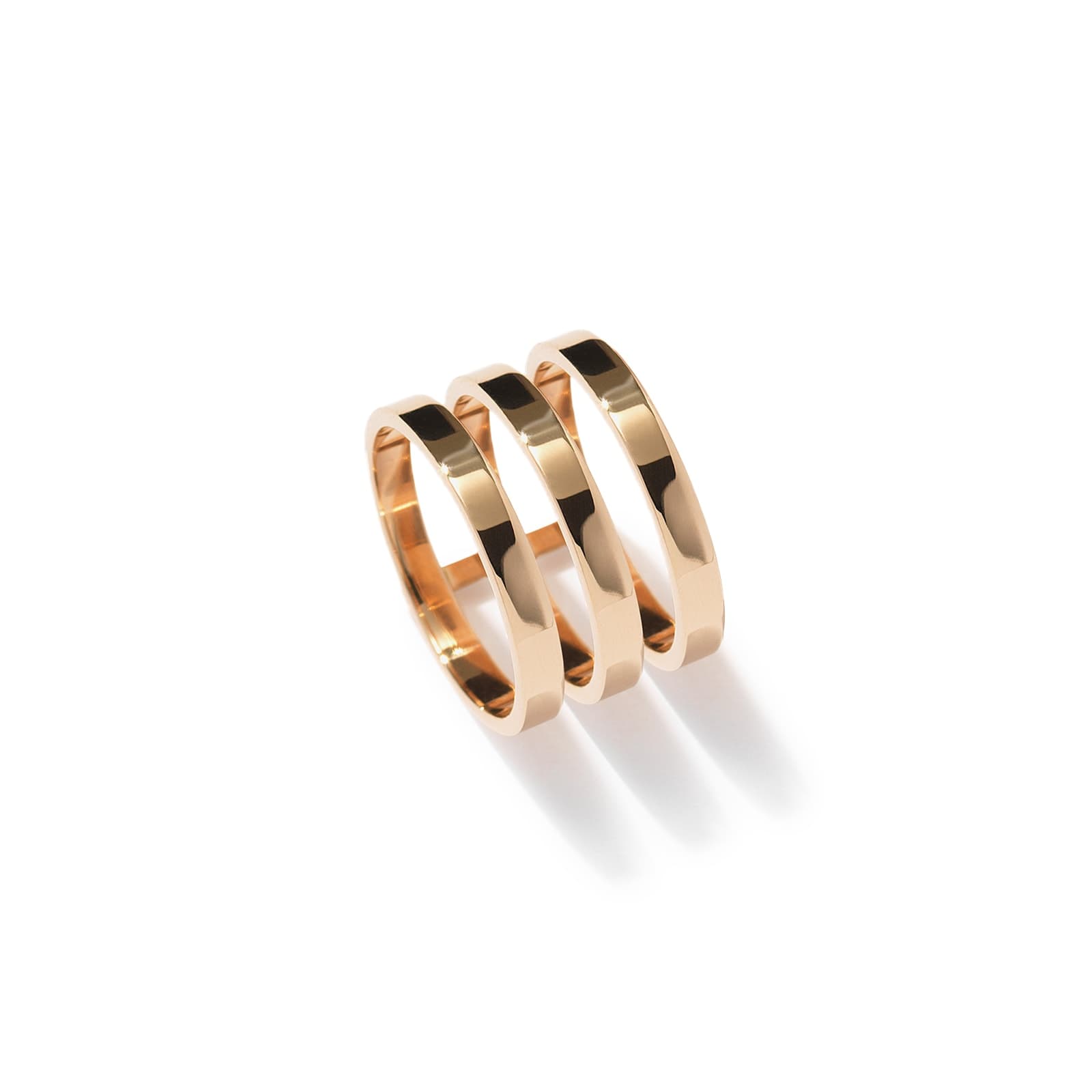 Berbere 18ct Rose Gold Three Row Ring