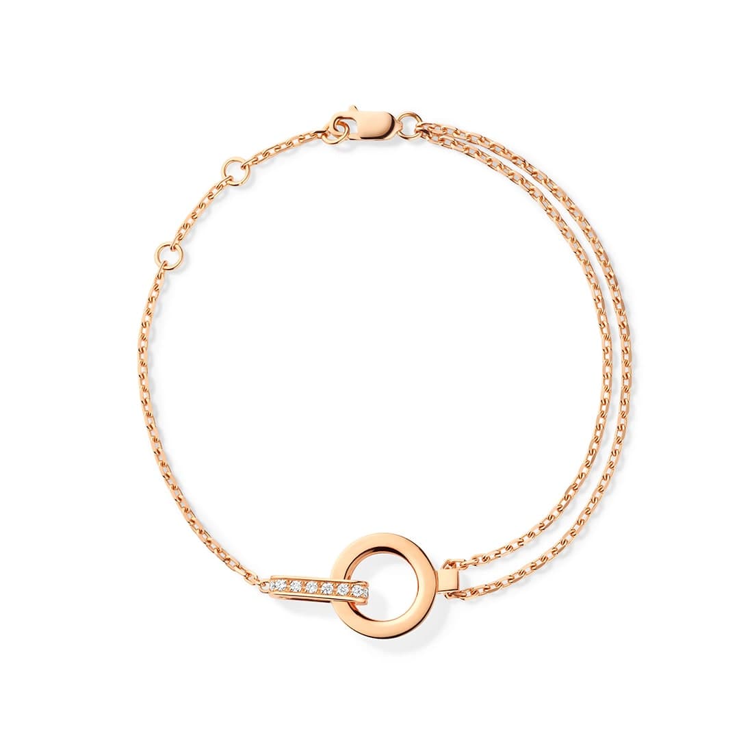 Berbere 18ct Rose Gold 0.08ct Diamond Module Bracelet