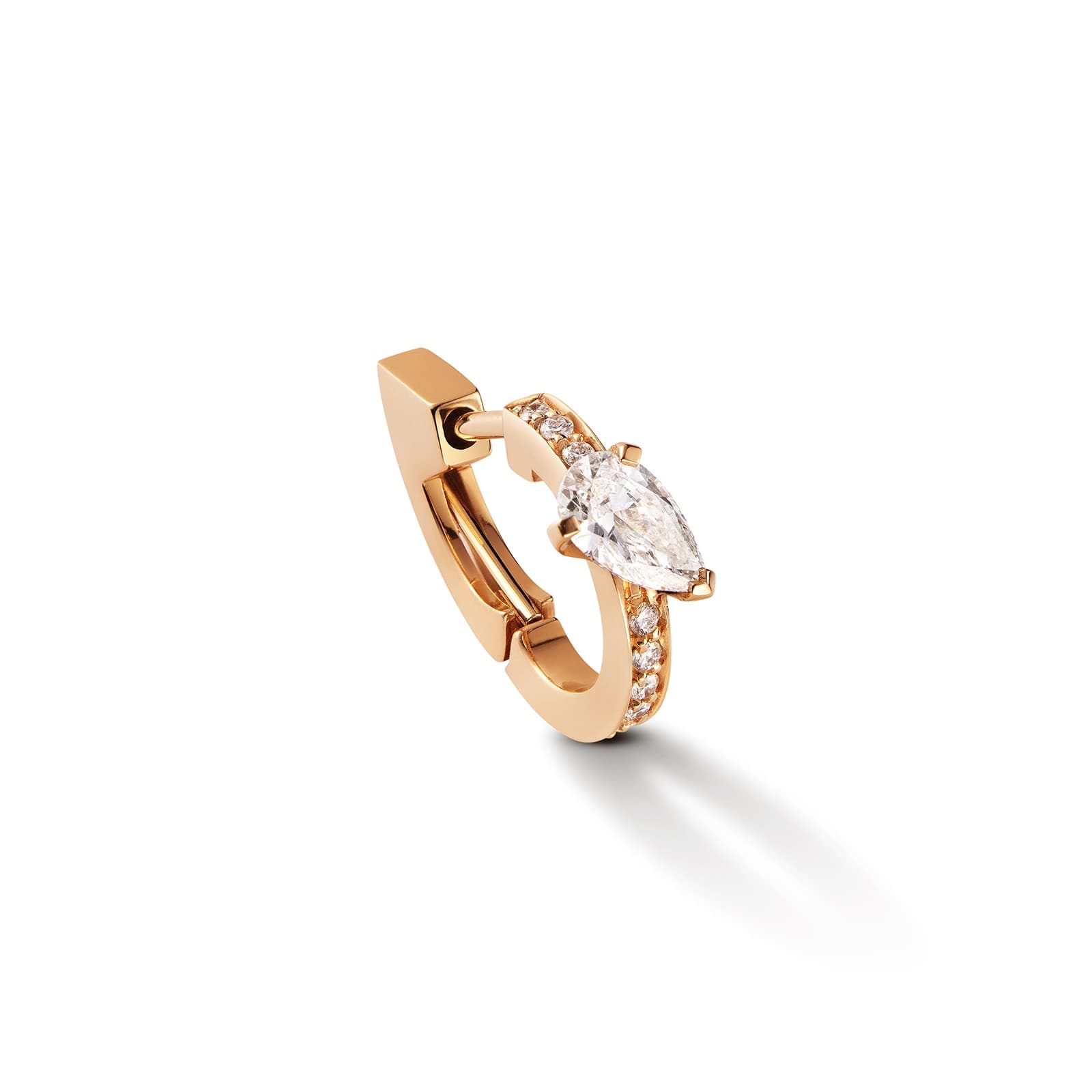 Serti sur Vide 18ct Rose Gold 0.25ct Diamond Earring