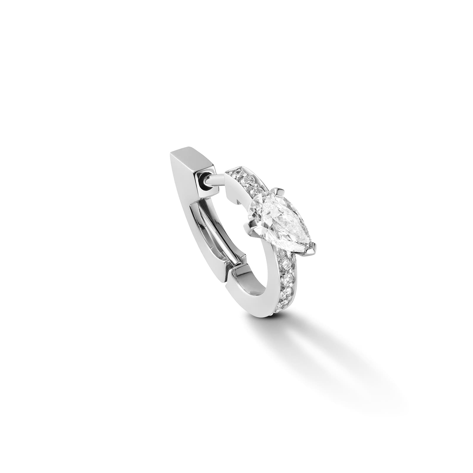 Serti sur Vide 18ct White Gold 0.25ct Diamond Earring