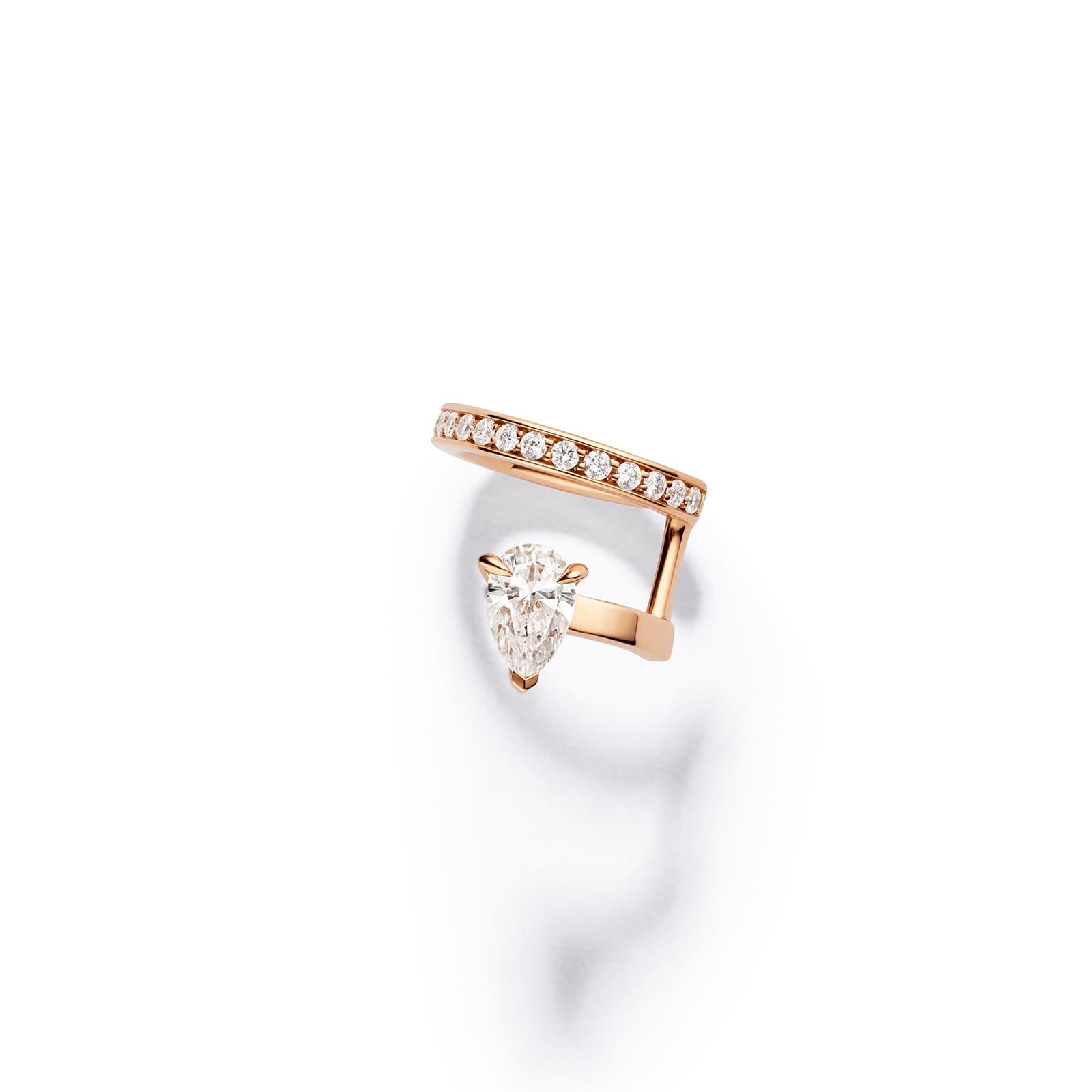 Serti sur Vide 18ct Rose Gold 0.36ct Diamond Earcuff - Right