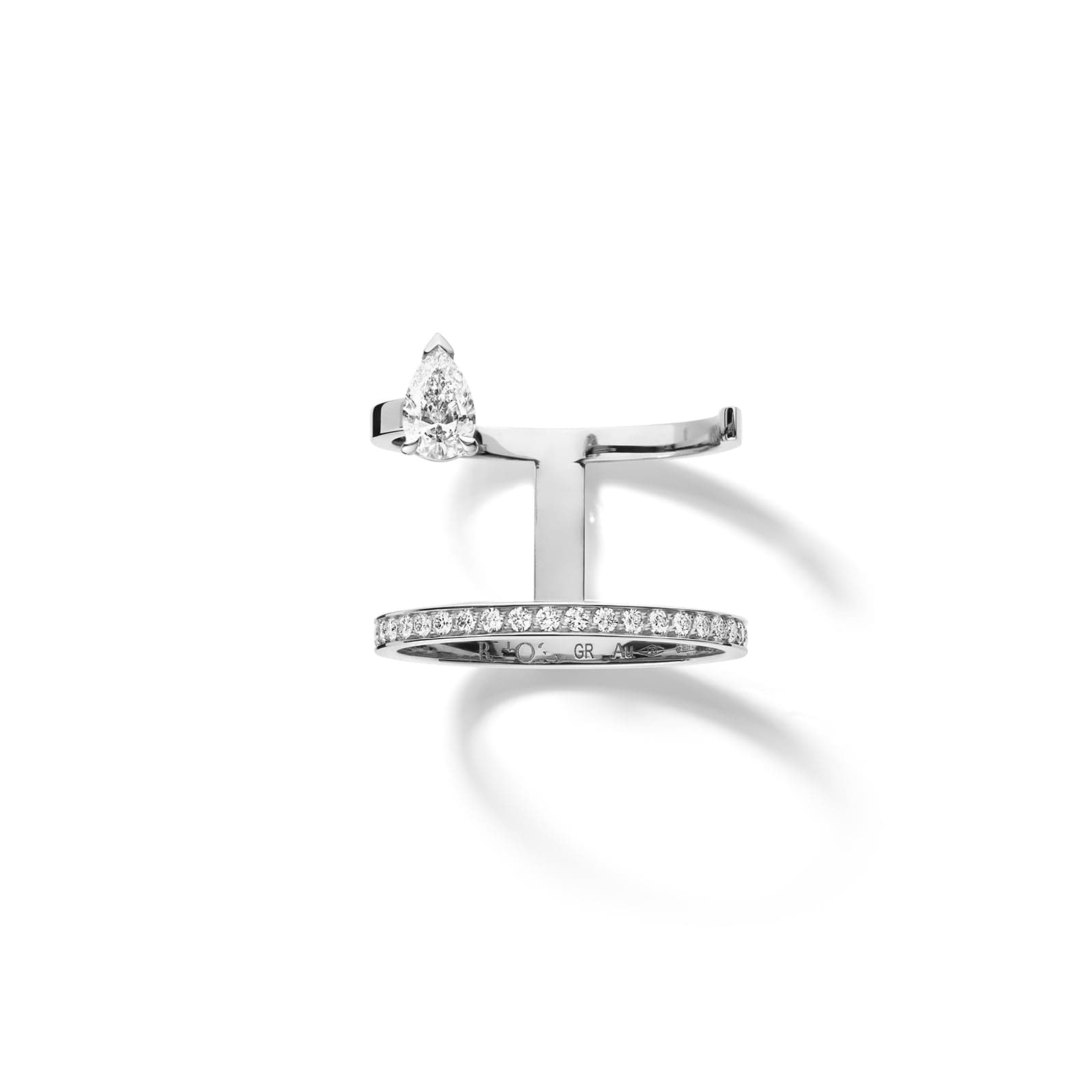 Serti sur Vide 18ct White Gold 0.56ct Diamond Ring
