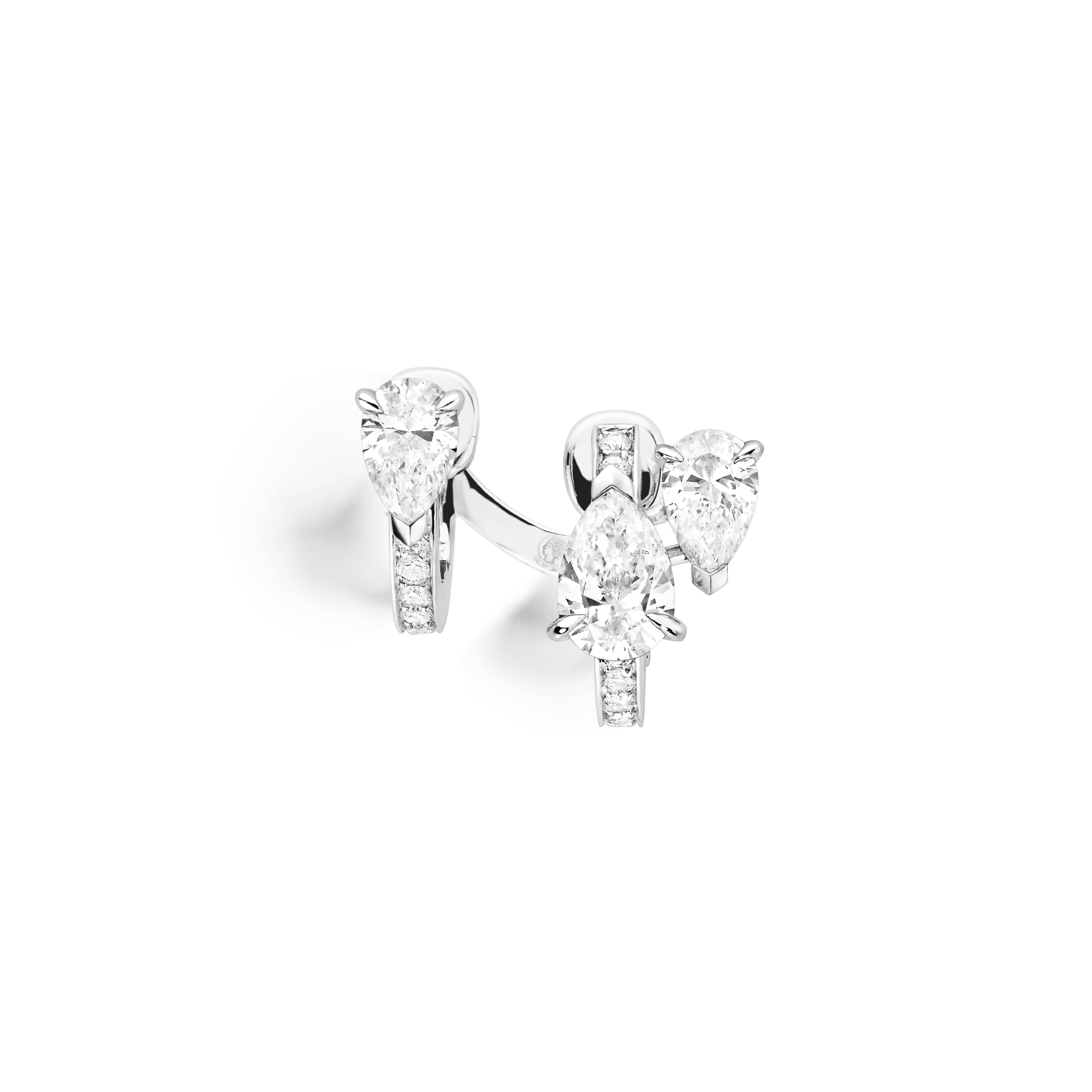 Serti sur Vide 18ct White Gold 0.82ct Diamond Earring