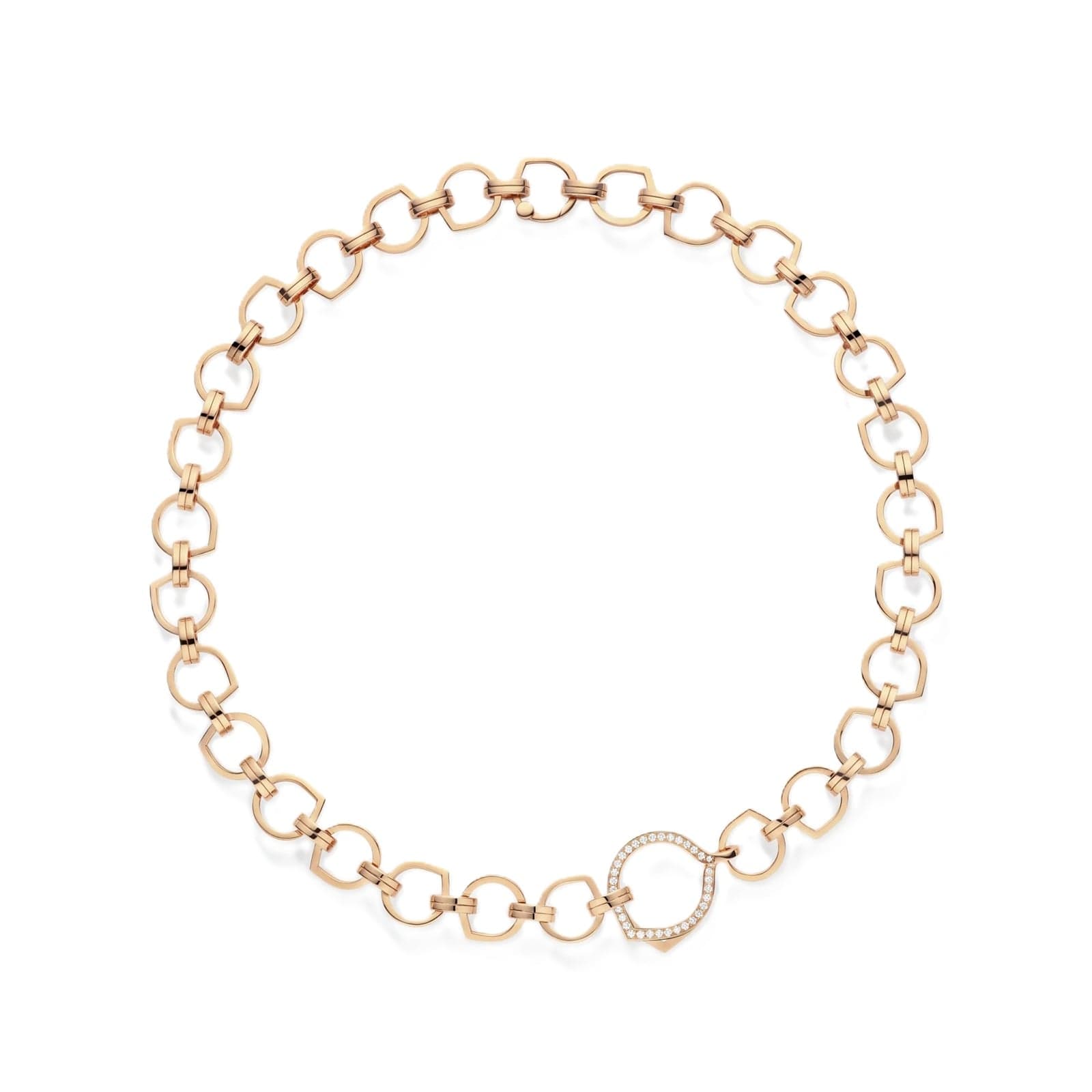 Repossi Antifer 18ct Rose Gold 0.40ct Diamond Necklace