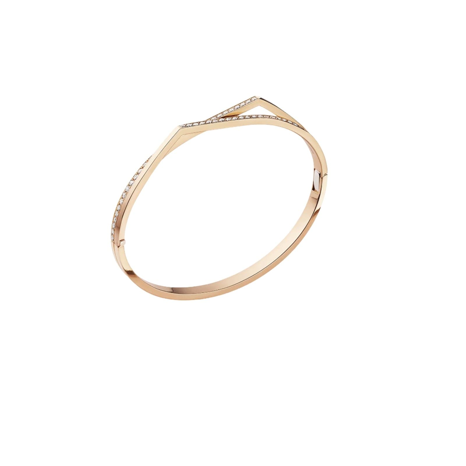 Repossi Antifer 18 Rose Gold 0.83ct Diamond Bangel