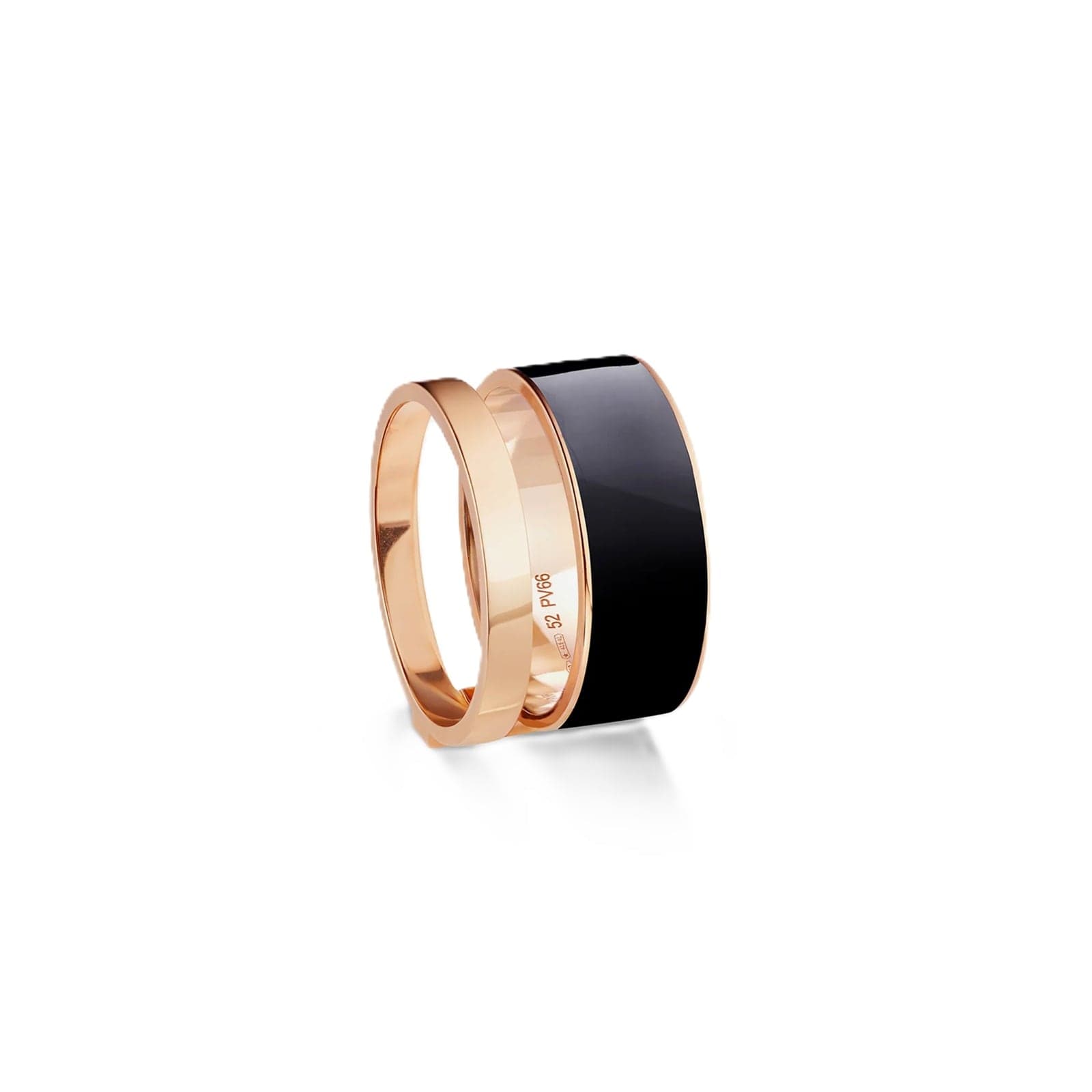 Repossi Berbere 18ct Rose Gold Navy Lacquer Ring
