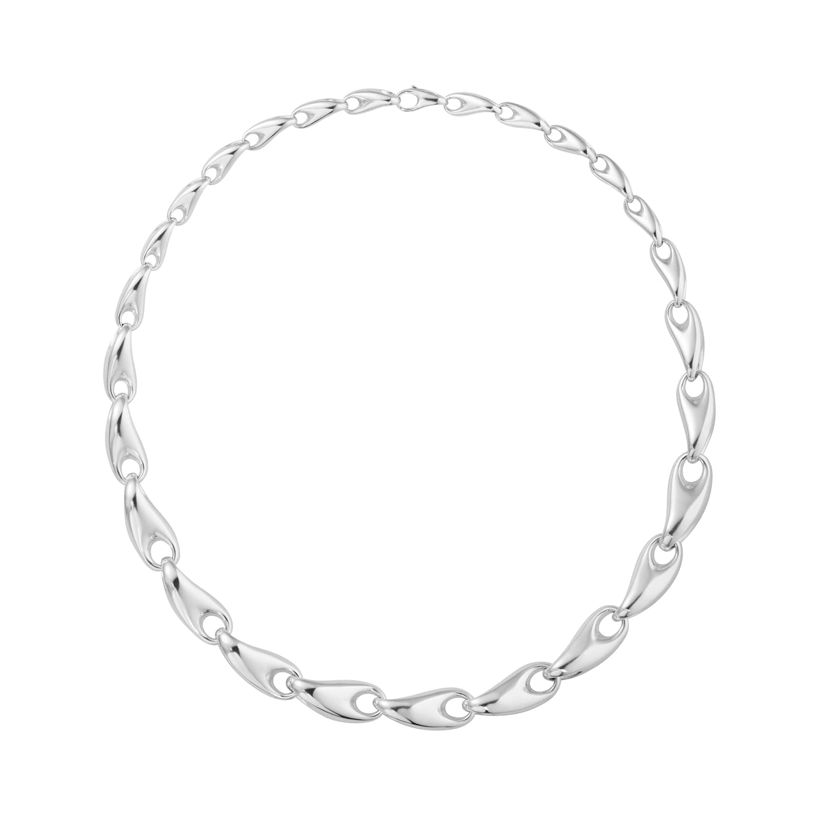 Sterling Silver Reflect Graduated Necklace