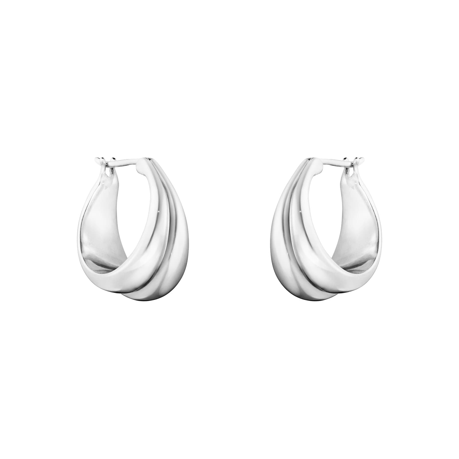 Sterling Silver Curve Earrings Medium