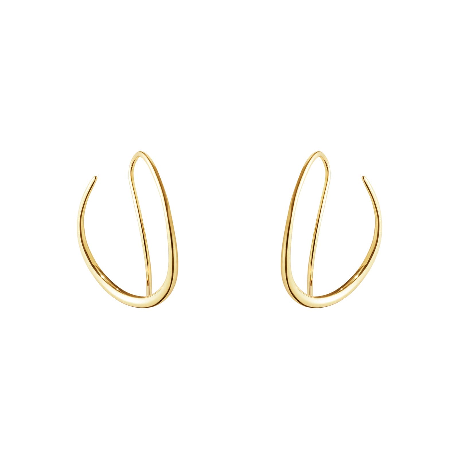 18ct Yellow Gold Offspring Hoop Earrings