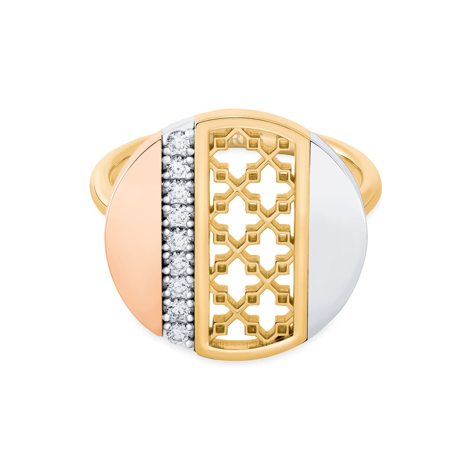 Dare to Dream 18ct Tri-Gold 0.16ct Diamond Circle Ring