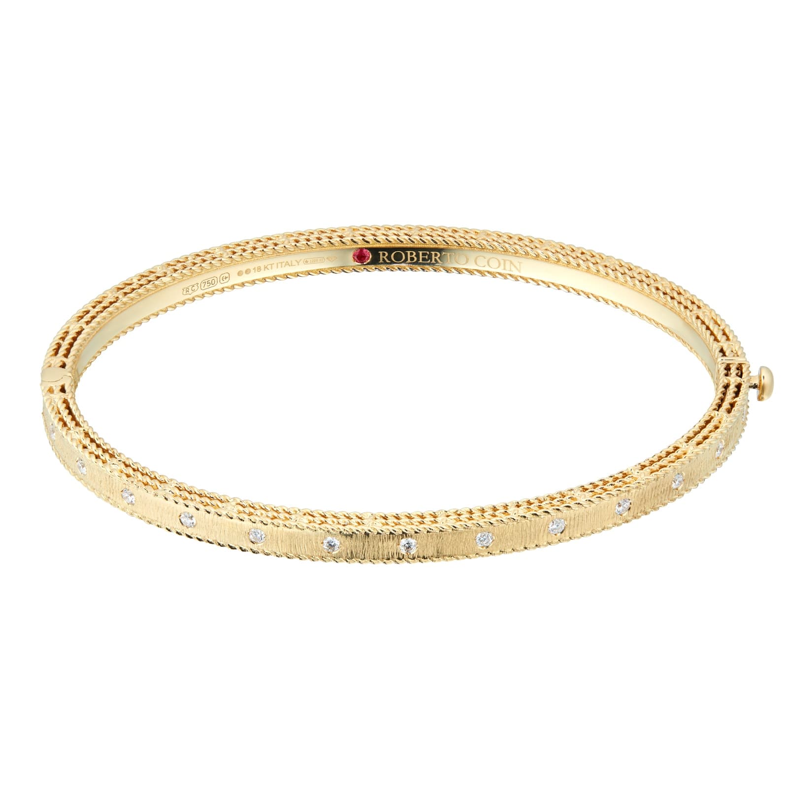 Princess 18ct Yellow Gold 0.18ct Diamond Bangle