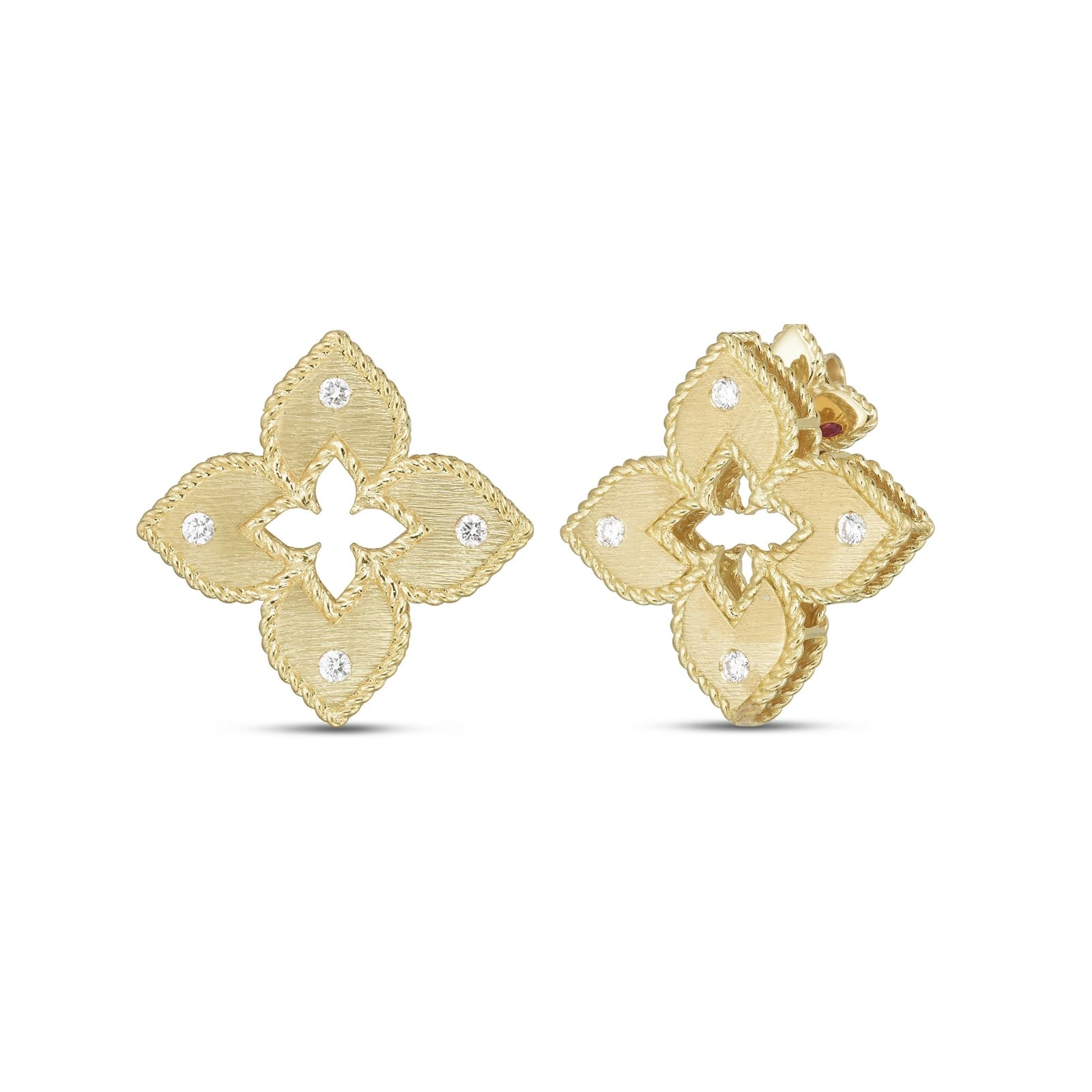 Venetian Princess 18ct Yellow Gold 0.10ct Diamond Stud Earrings