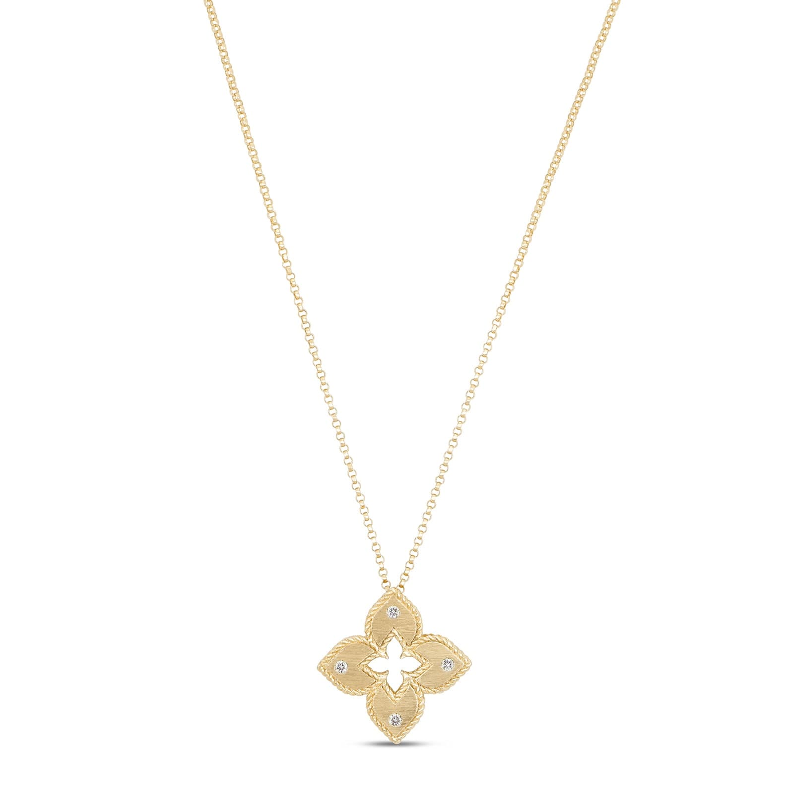 Venetian Princess 18ct Yellow Gold 0.05ct Diamond Necklace
