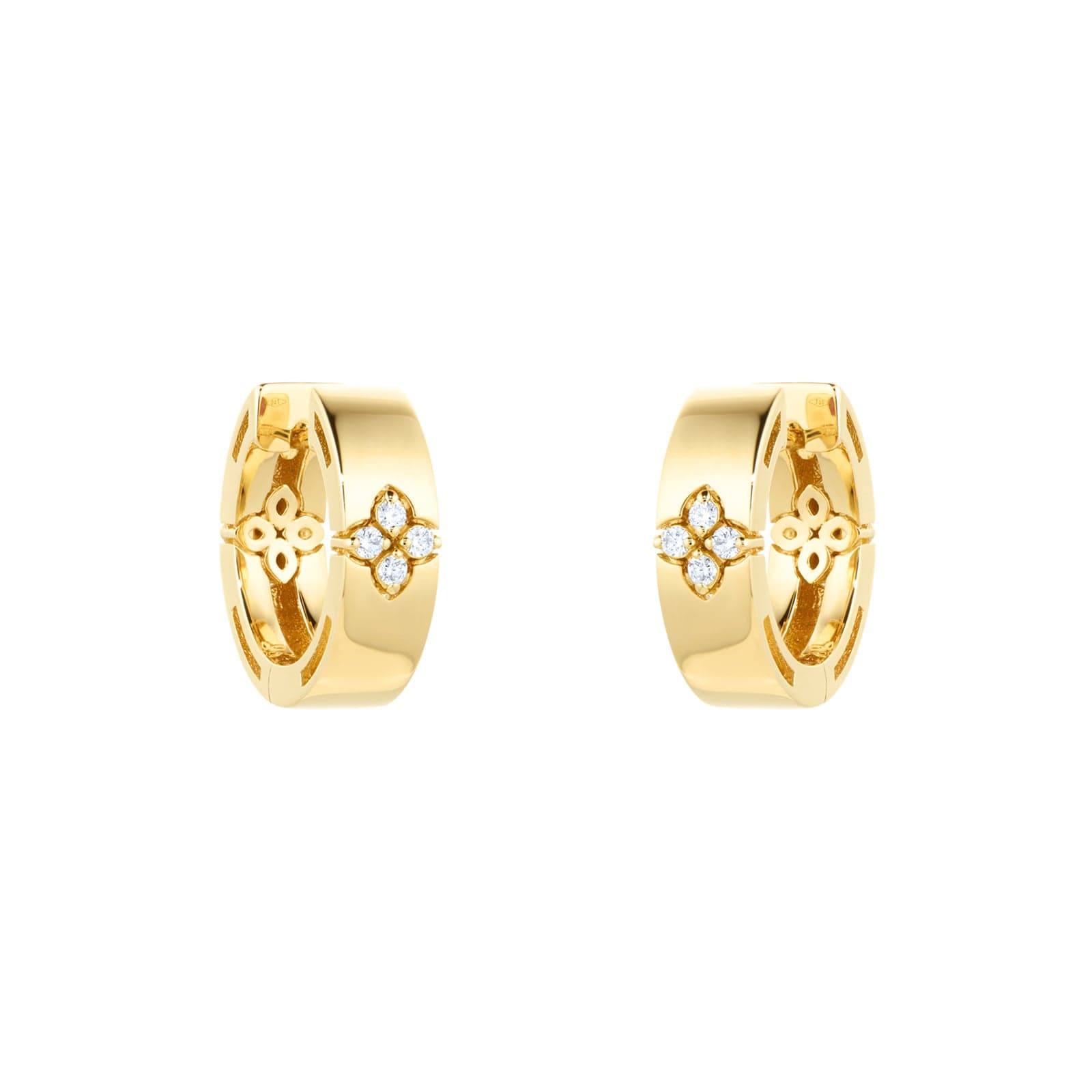 Love In Verona 18ct Yellow Gold 0.07ct Diamond Hoop Earrings