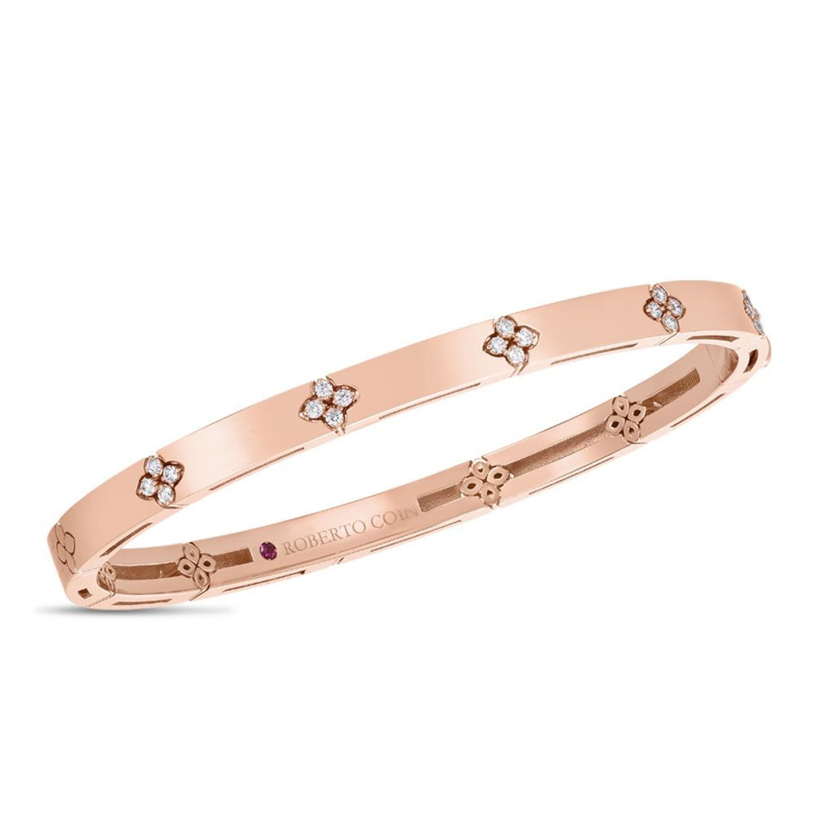 Love In Verona 18ct Rose Gold 0.19ct Diamond Bangle
