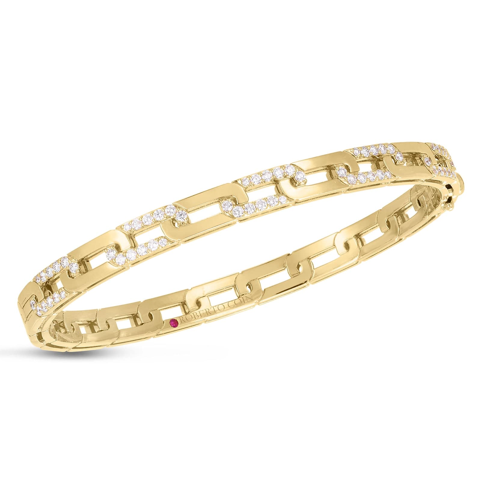 18ct Yellow Gold Navarra 0.75ct Diamond Bangle