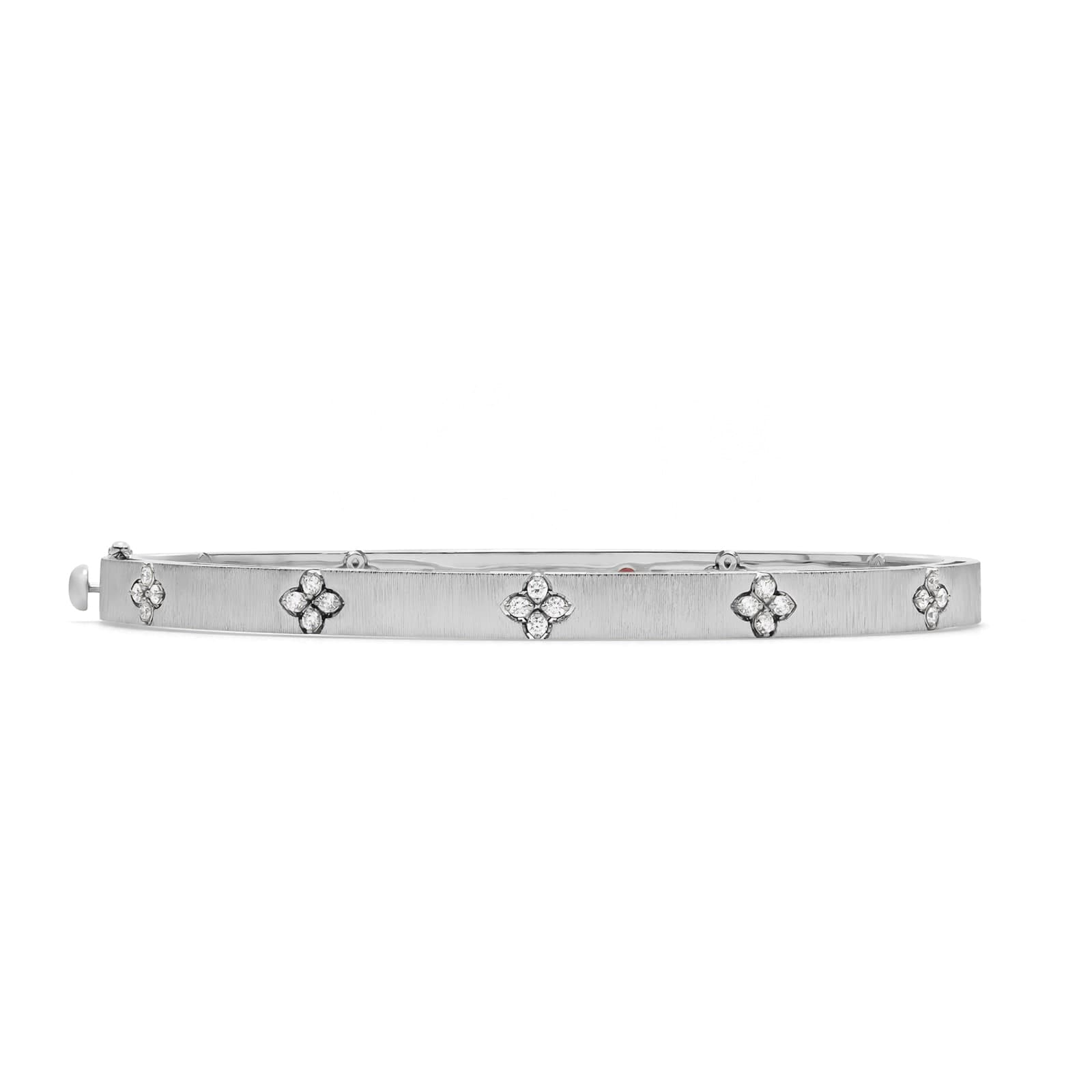 Love In Verona 18ct White Gold 0.19ct Diamond Bangle