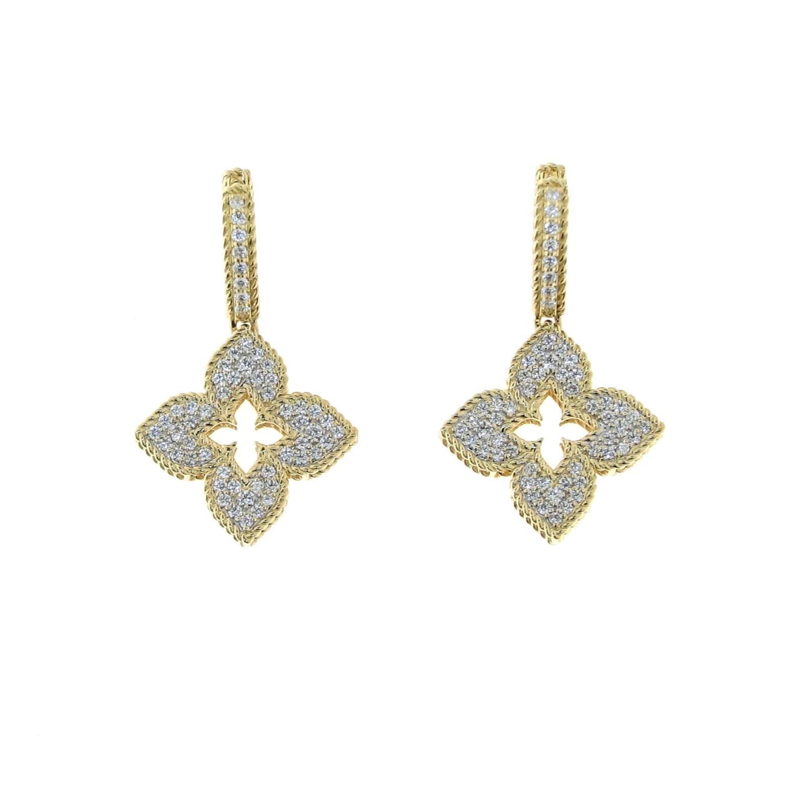 Venetian Princess 18ct Yellow Gold 0.78ct Diamond Drop Earrings