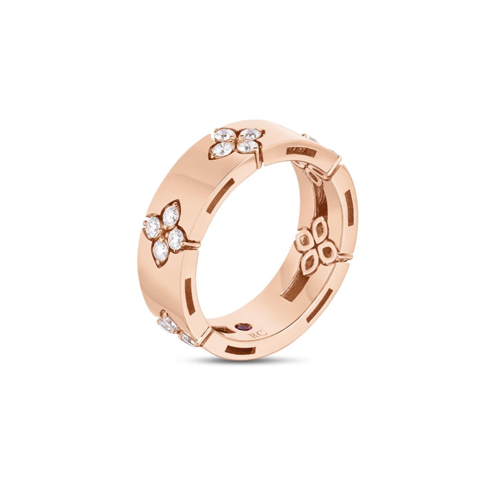 18ct Rose Gold Love In Verona 0.04ct Diamond 6mm Ring