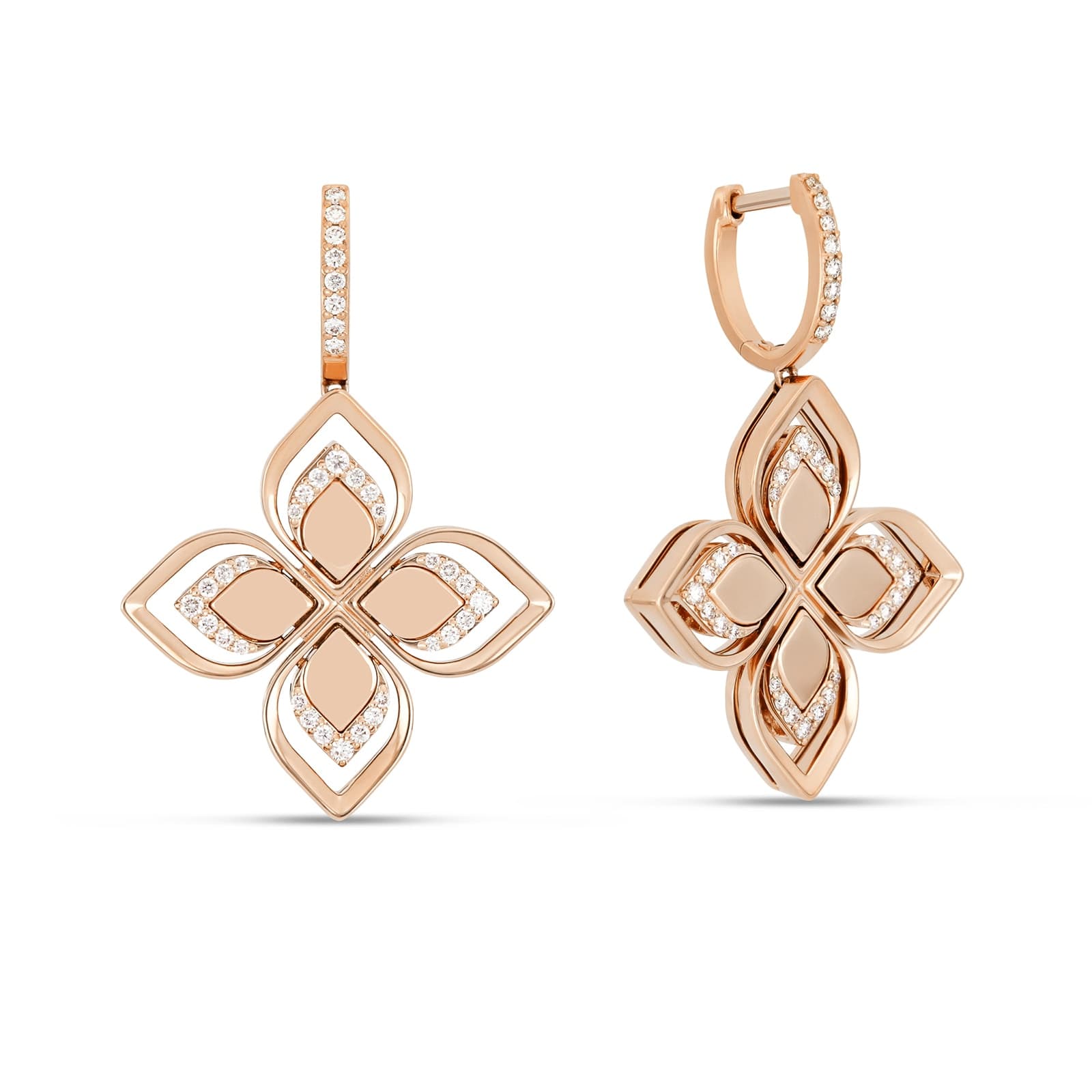Venetian Princess 18c Rose Gold 0.55ct Diamond Drop Earrings