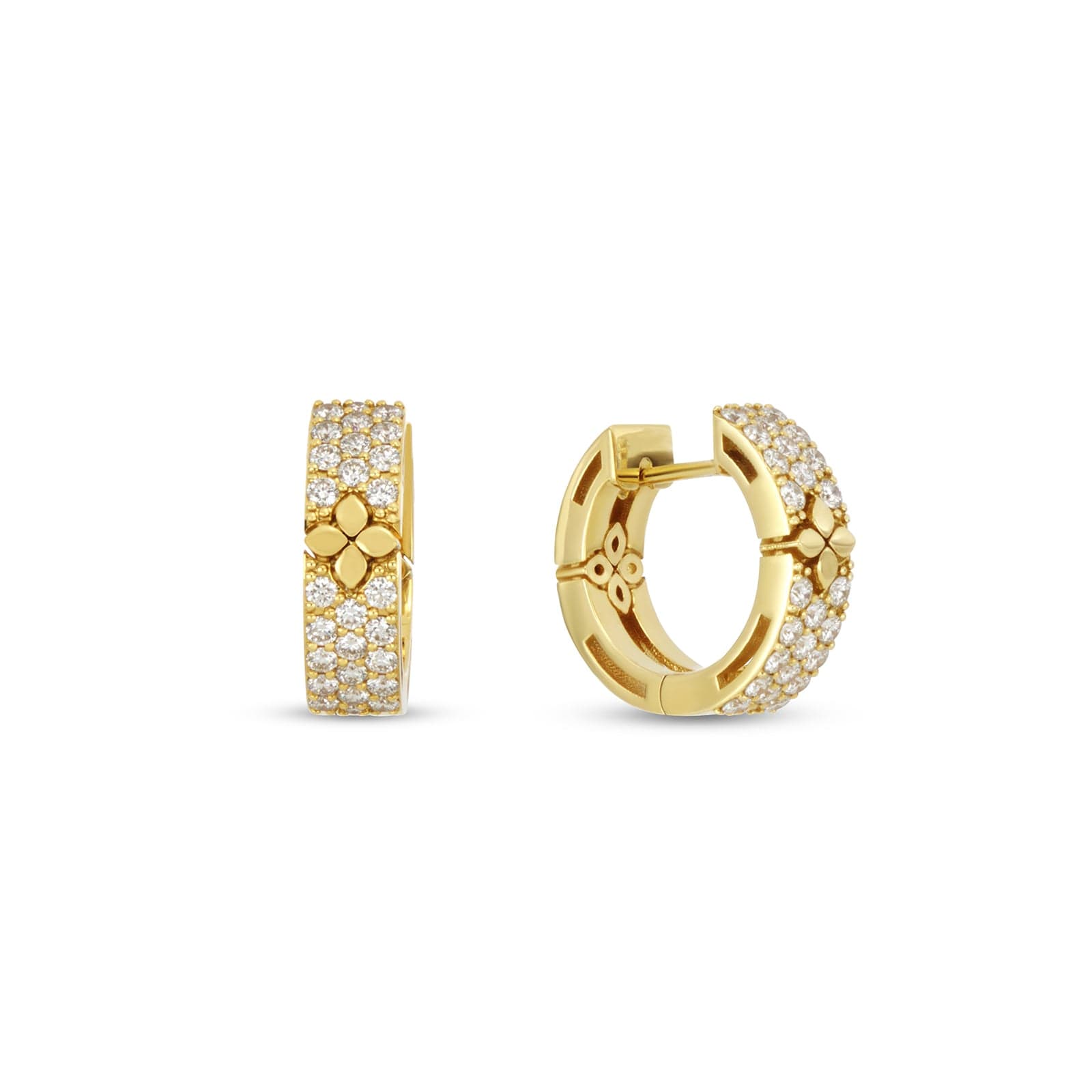 Love In Verona 18ct Yellow Gold 0.70ct Diamond Hoop Earrings