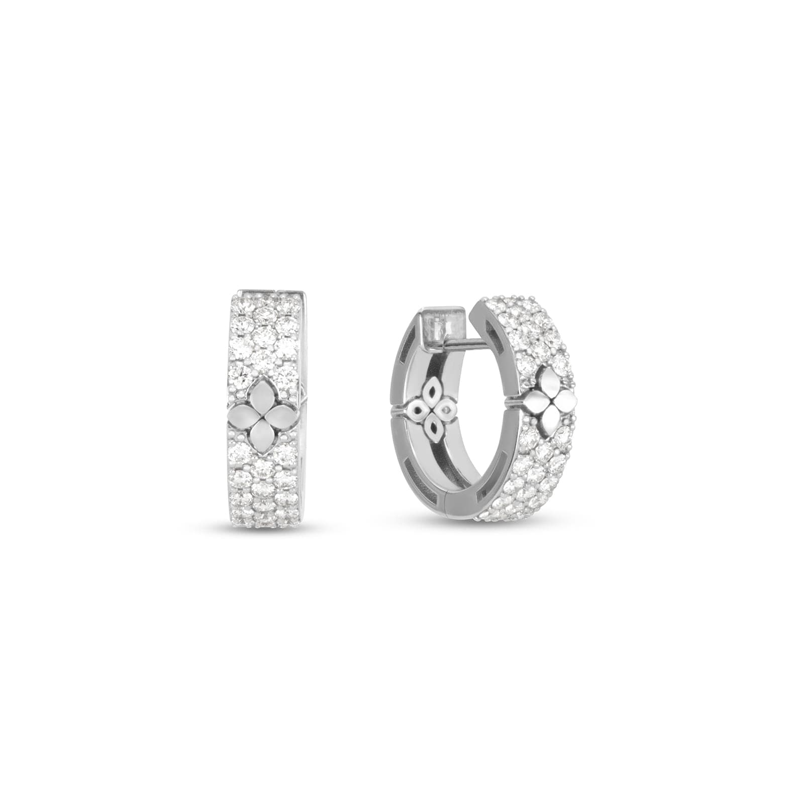 Love In Verona 18ct White Gold 0.70ct Diamond Hoop Earrings