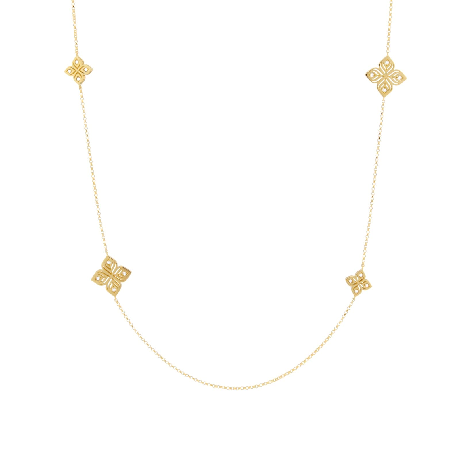 Arabesque 18ct Yellow Gold 0.27ct Diamond Sautoir Necklace