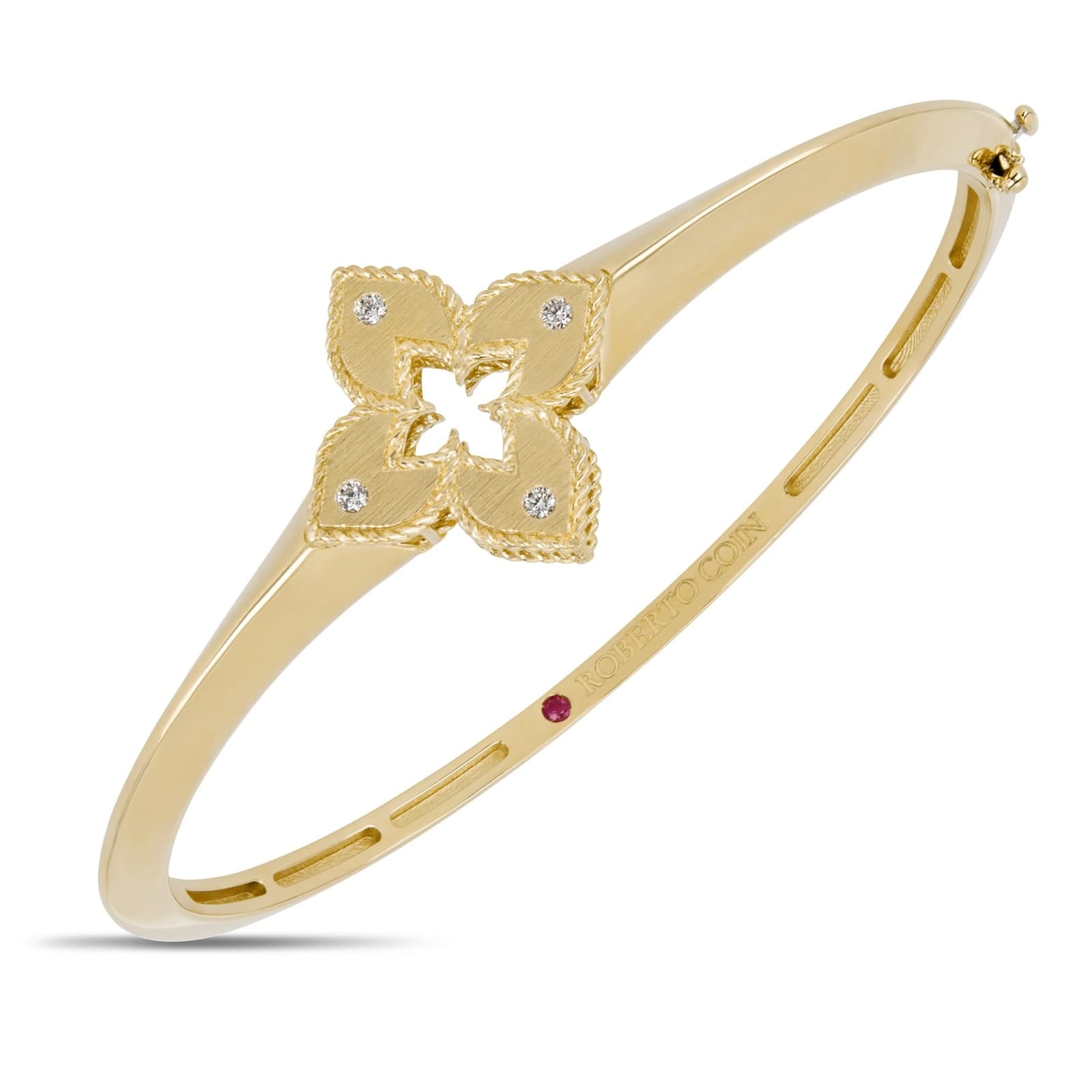 Venetian Princess 18ct Yellow Gold 0.06ct Diamond Bangle