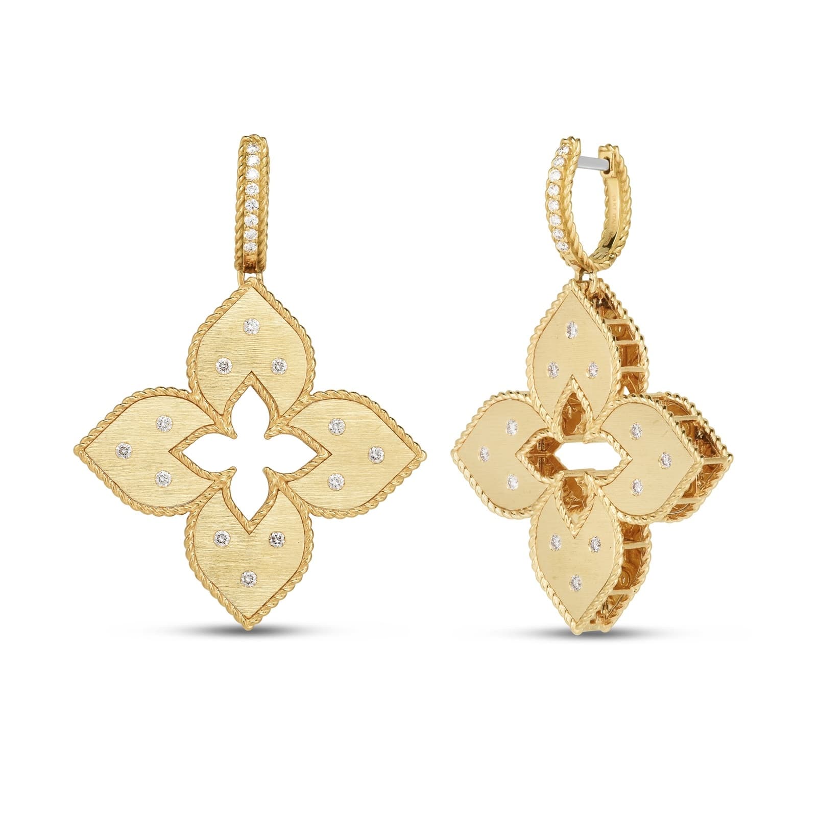 Venetian Princess 18ct Yellow Gold 0.46ct Diamond Hoop Earrings