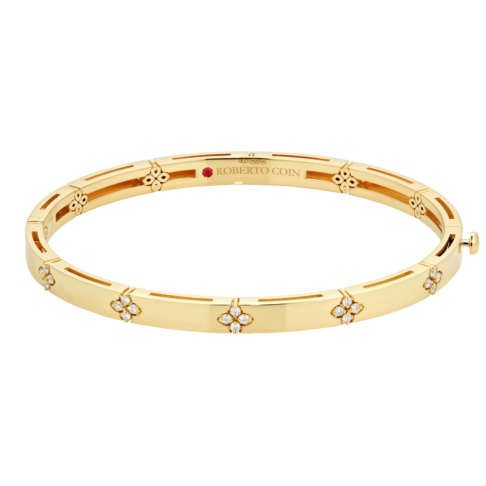 18ct Yellow Gold Love In Verona 0.19ct Diamond Bangle