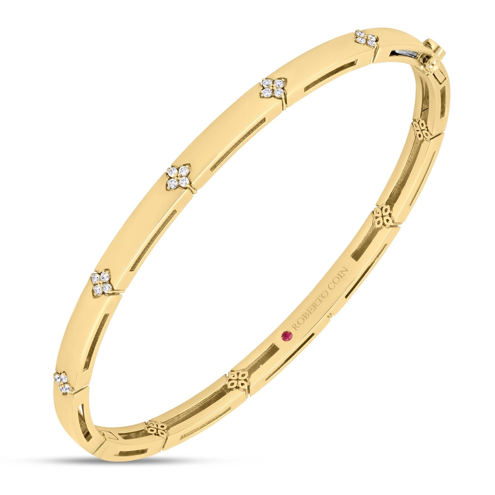 Love In Verona 18ct Yellow Gold 0.11ct Diamond Bangle