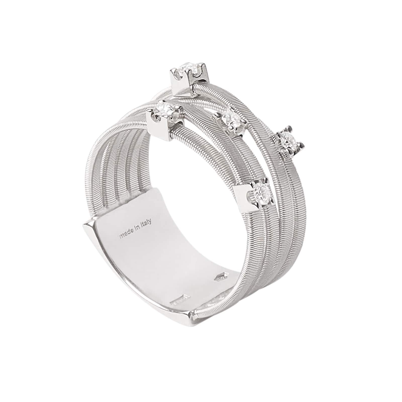 18ct White Gold Goa Collection Five Strand 0.15ct Diamond Ring