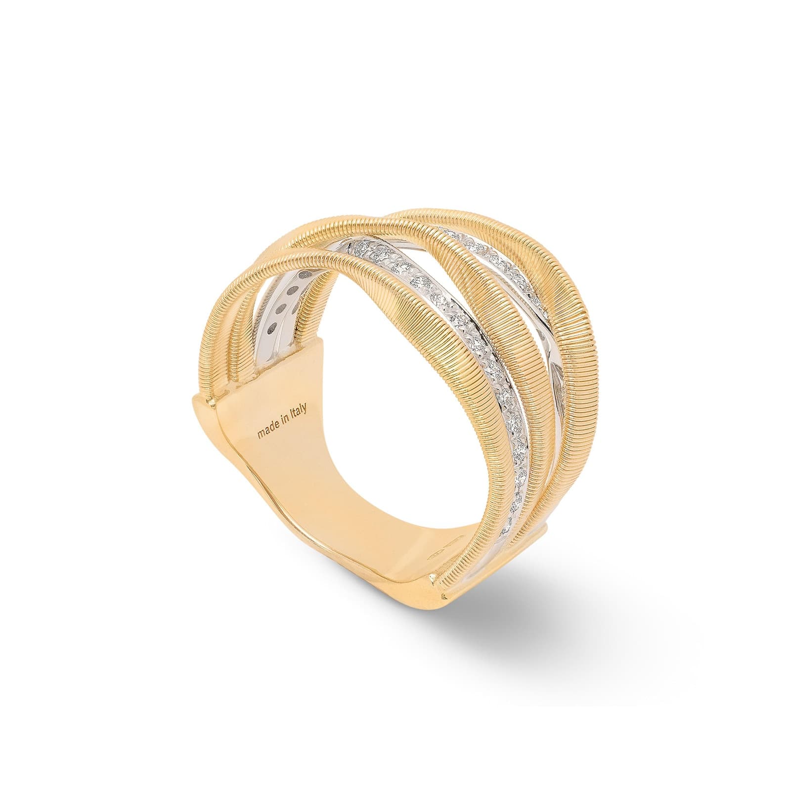 18ct Yellow Gold Marrakech Five Row Diamond Ring