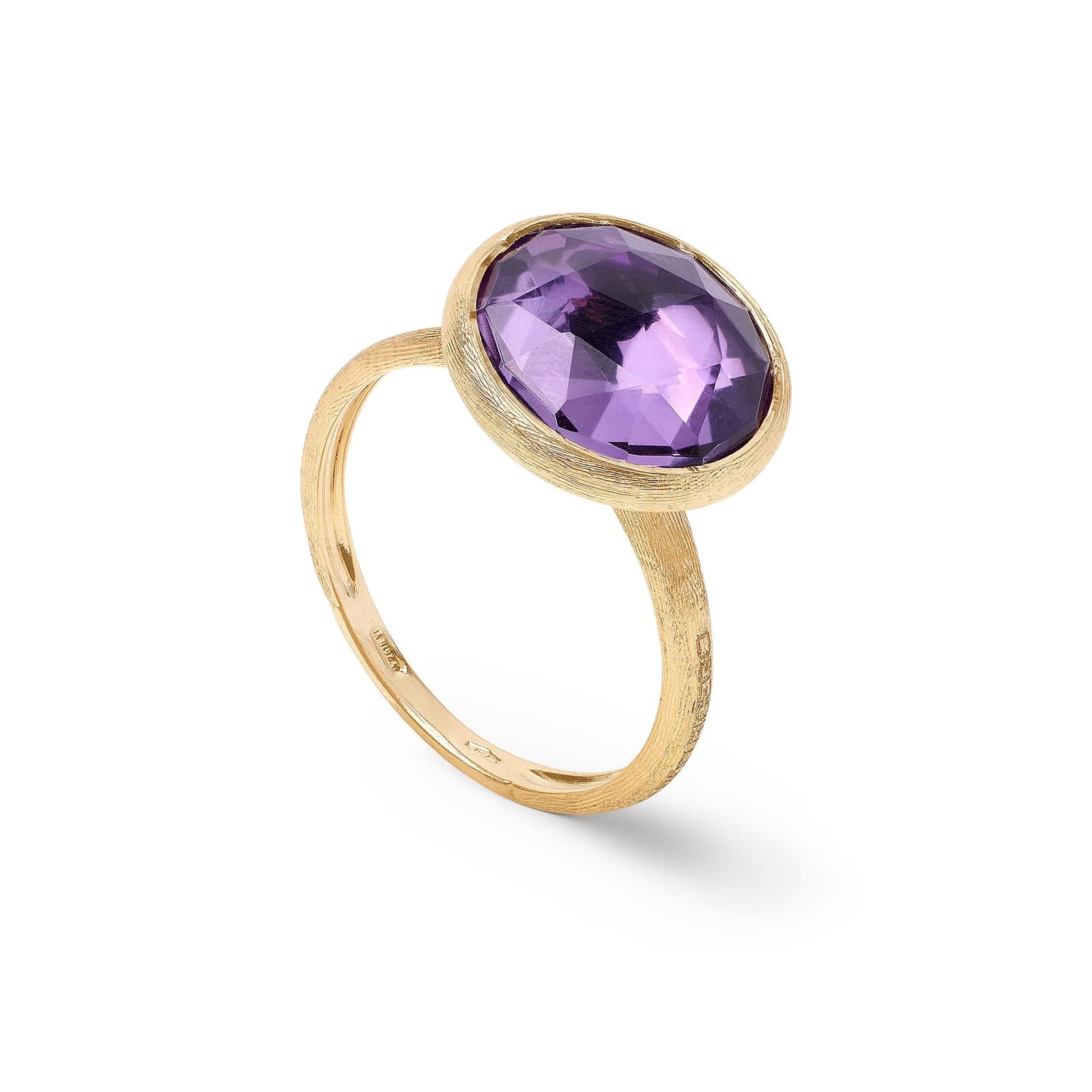 18ct Yellow Gold Jaipur Colour Collection Amethyst Stacking Ring