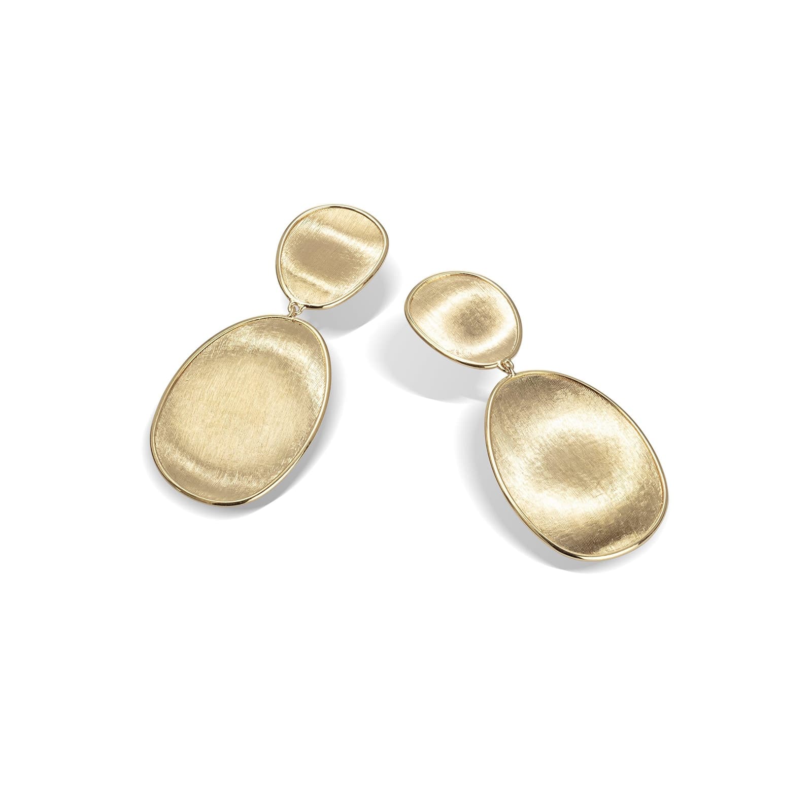 18ct Yellow Gold Lunaria Collection Small Double Drop Earrings