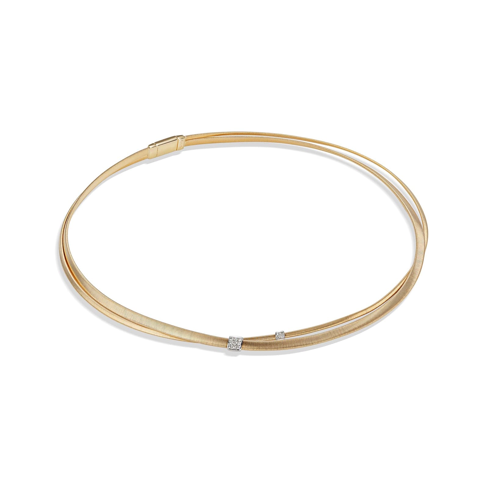 18ct Yellow Gold Masai Collection Diamond Two Strand Necklace